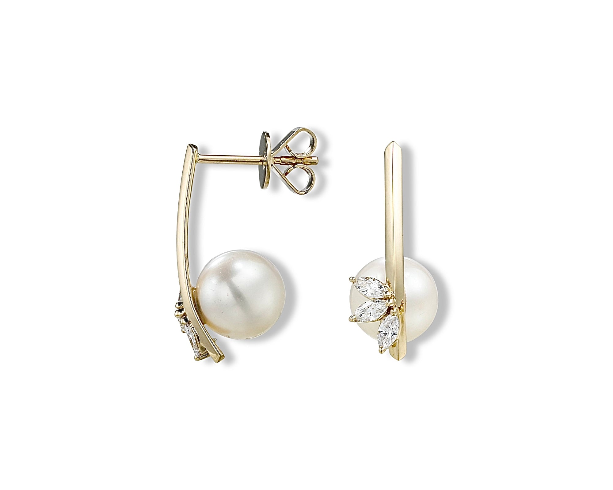 Pearl Under the Lotus Earring