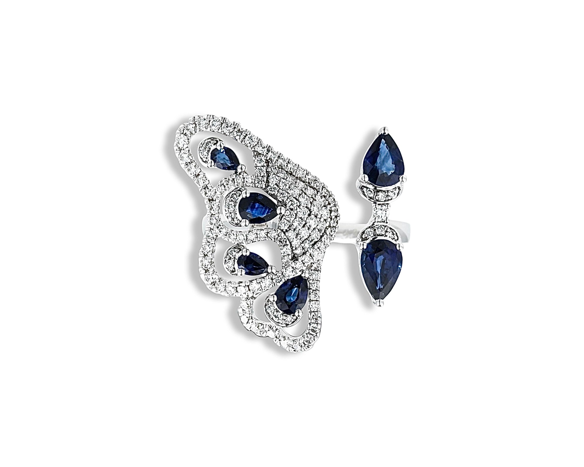 Blue Enchanted Butterfly Ring