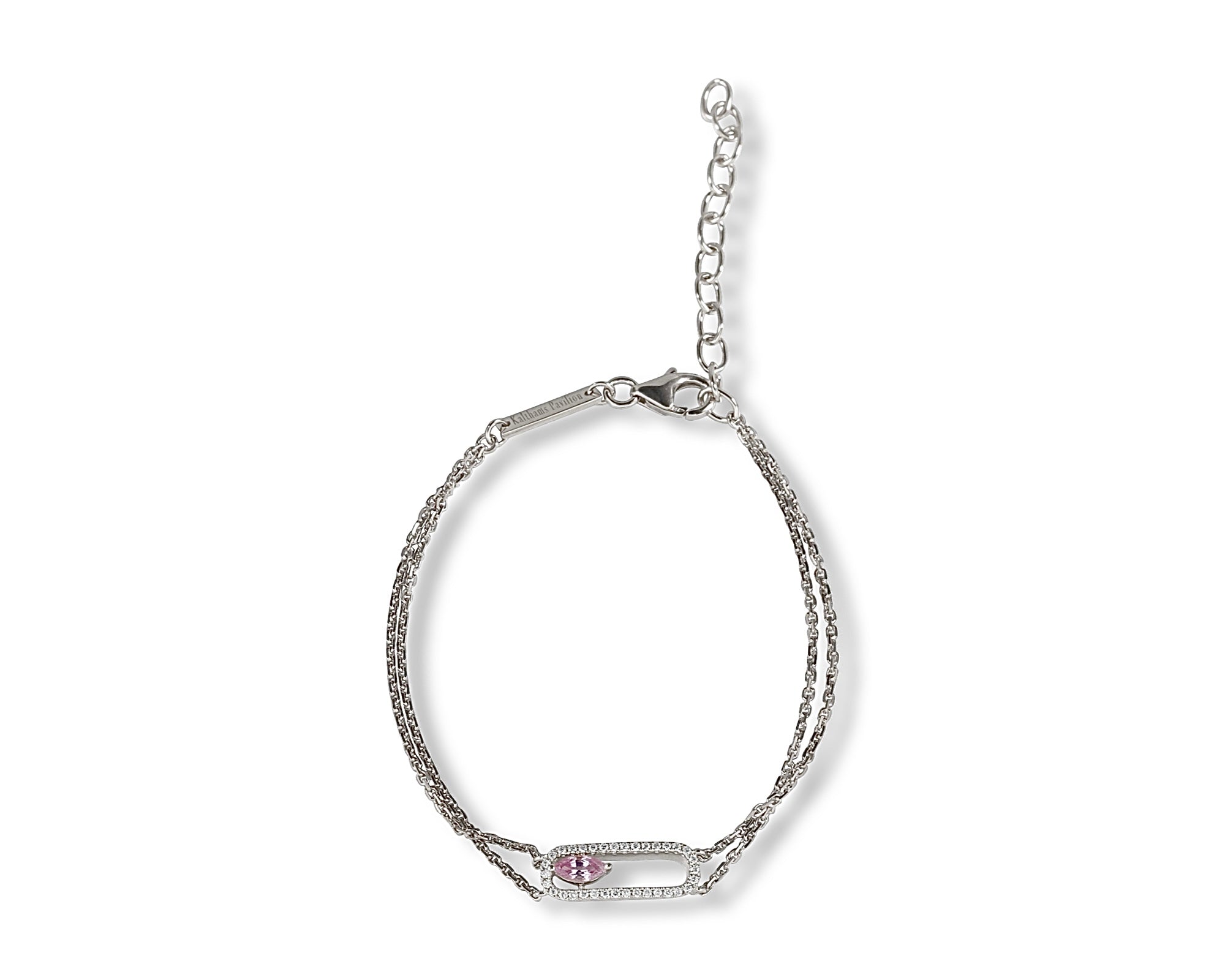 Mini Pink Oval Bracelet