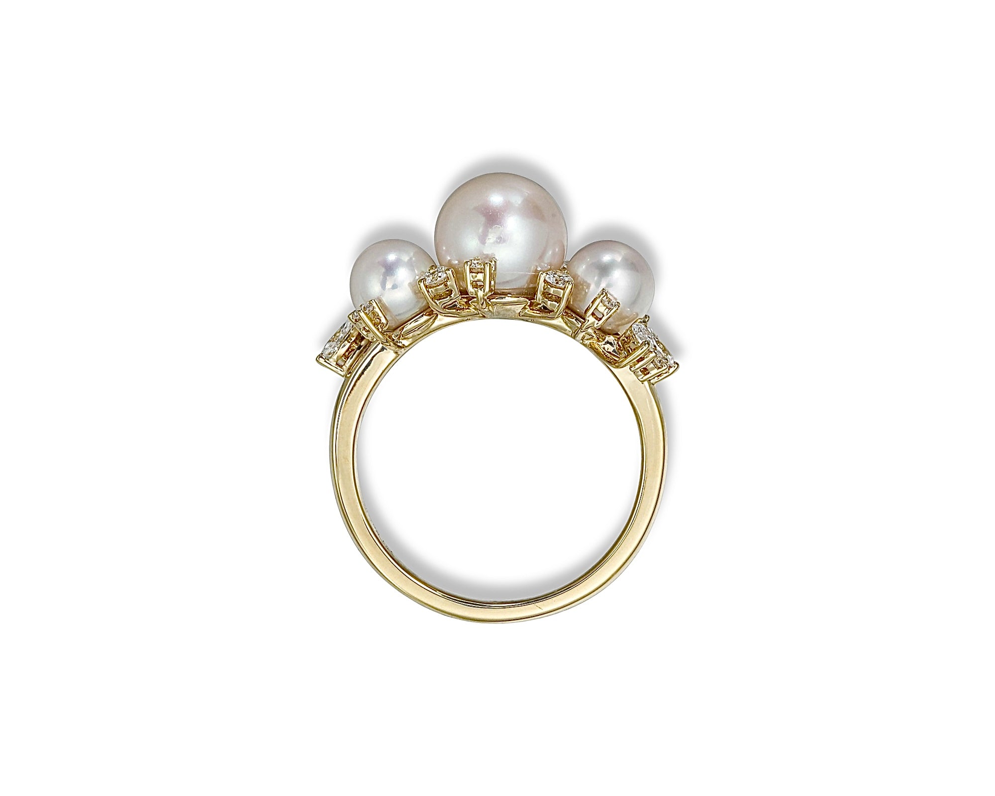 Diamond Pearl Gardenia Ring