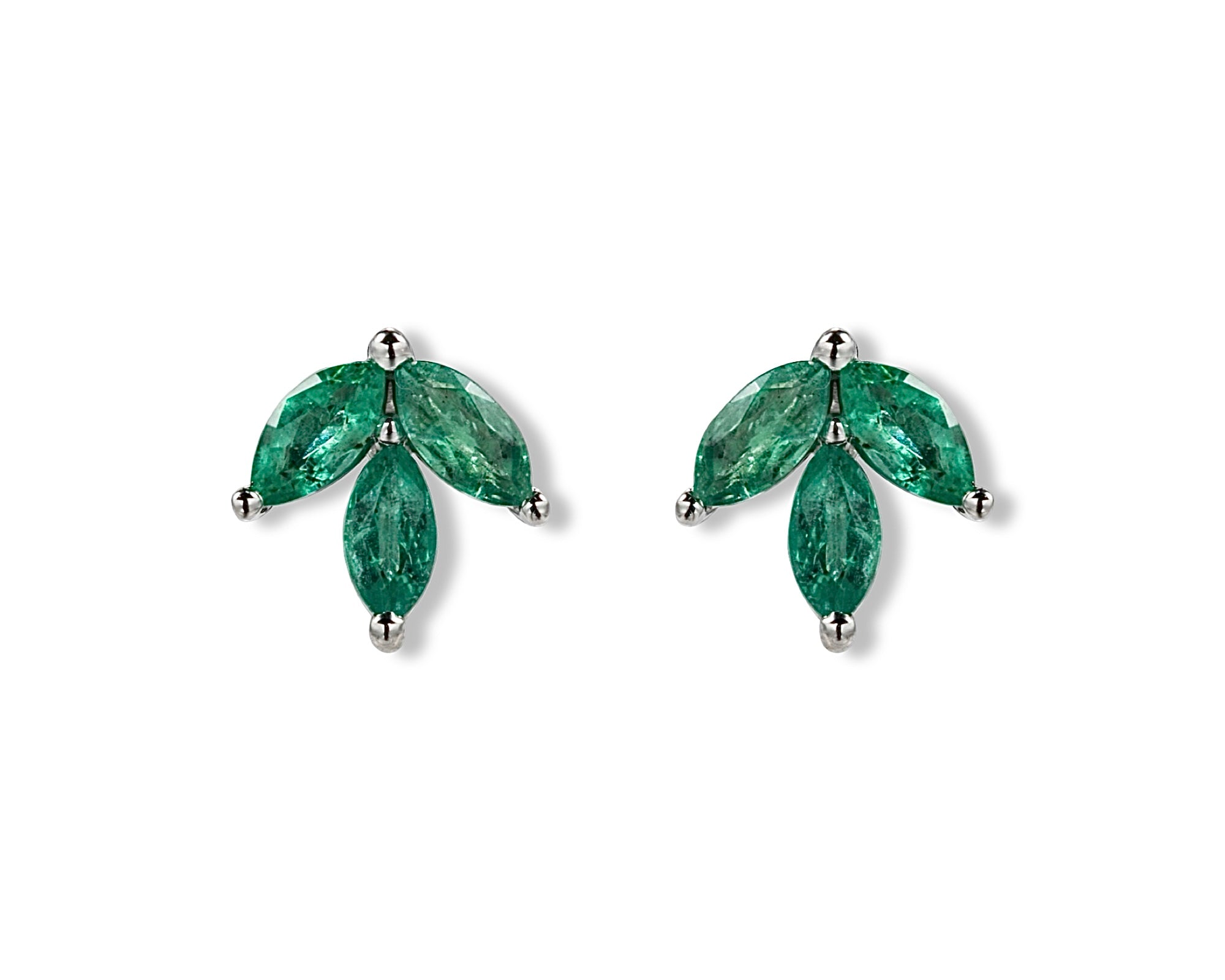 Emerald Petal Stud