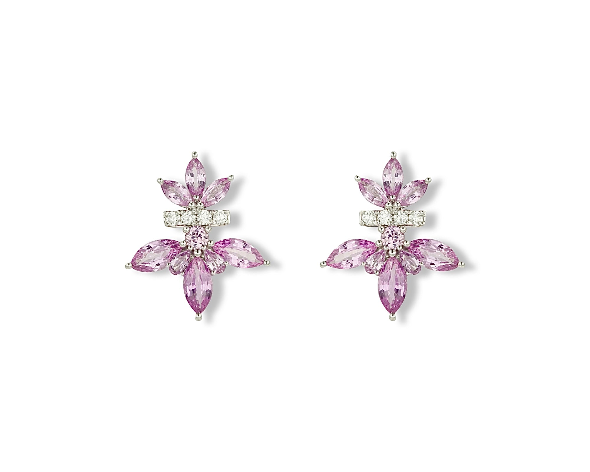 Pink Flower Earring
