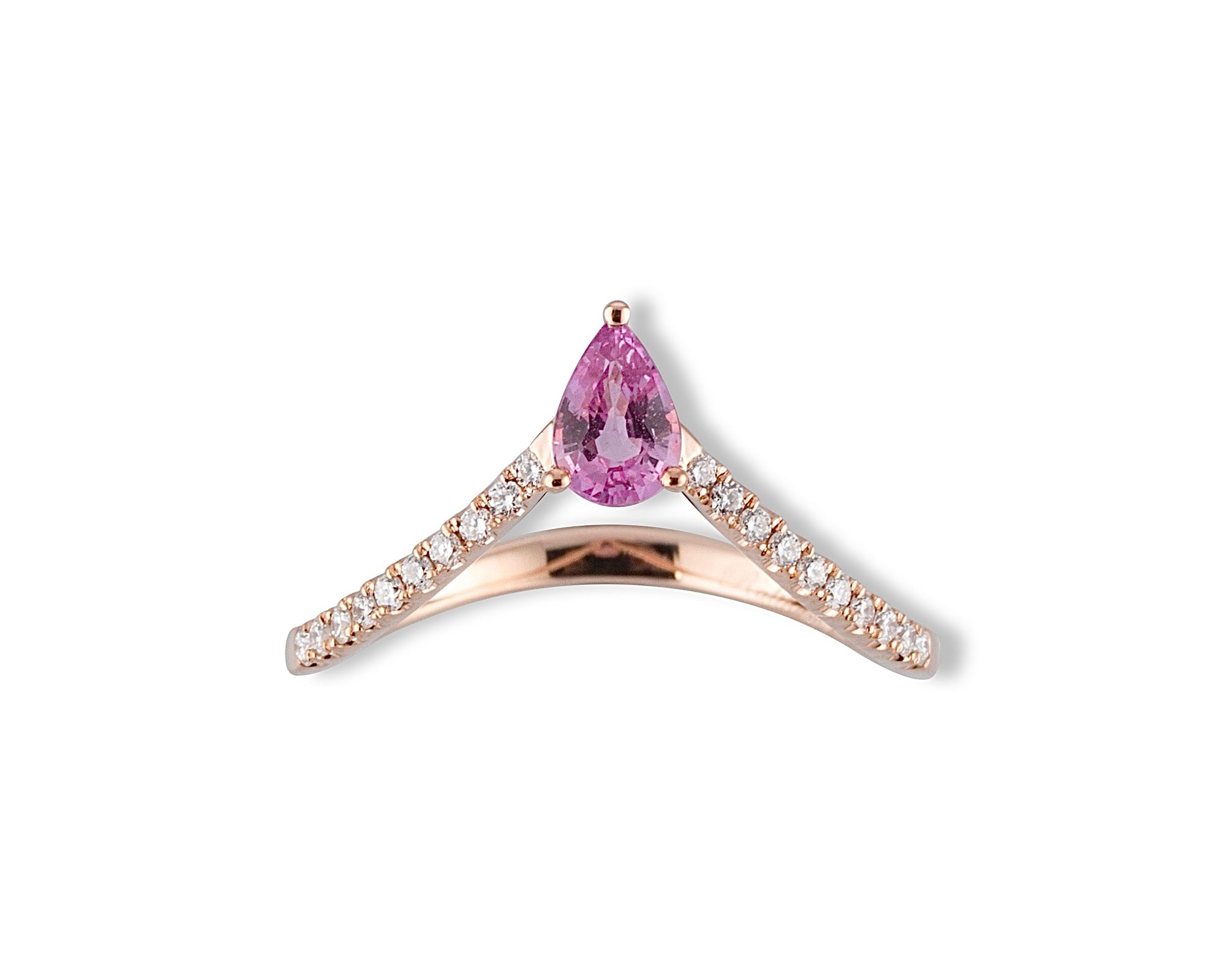 Pink Pear Ring