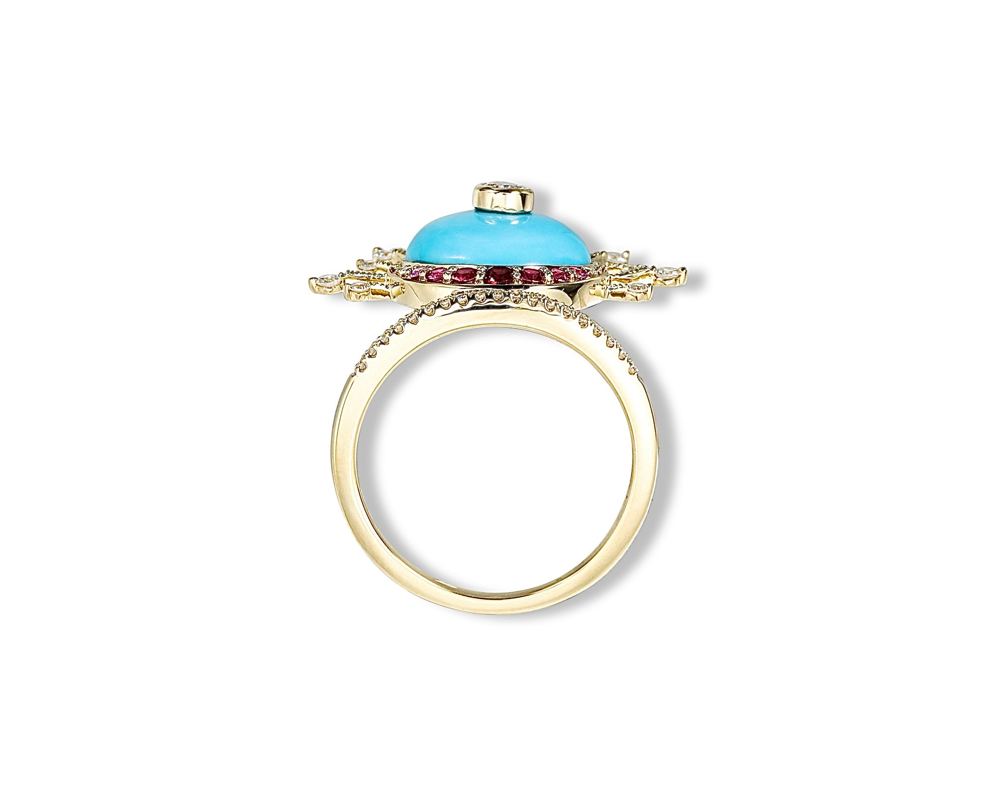 Mega Eclipse Turquoise Ombre Ring