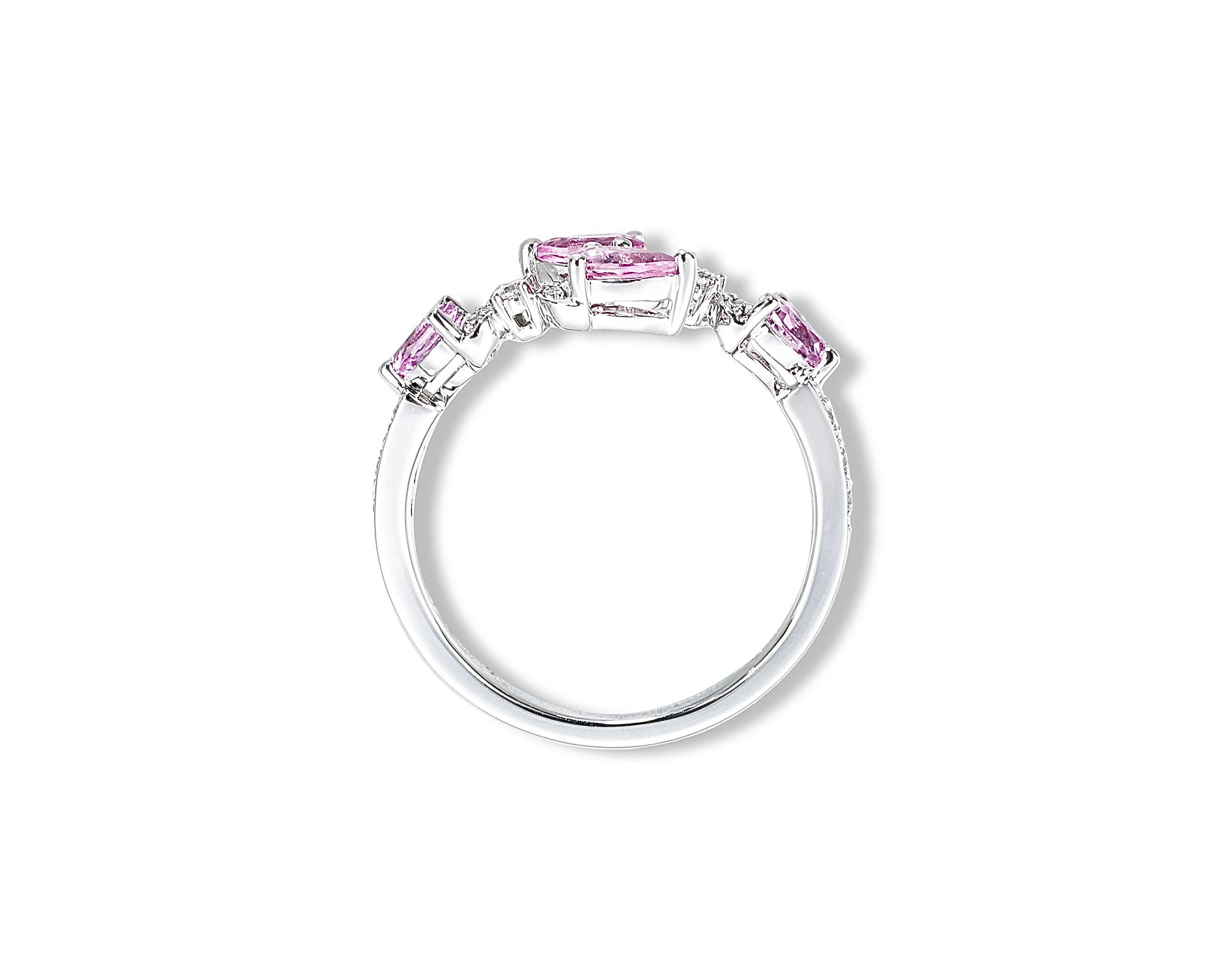 Butterfly Cross Pink Sapphire Ring