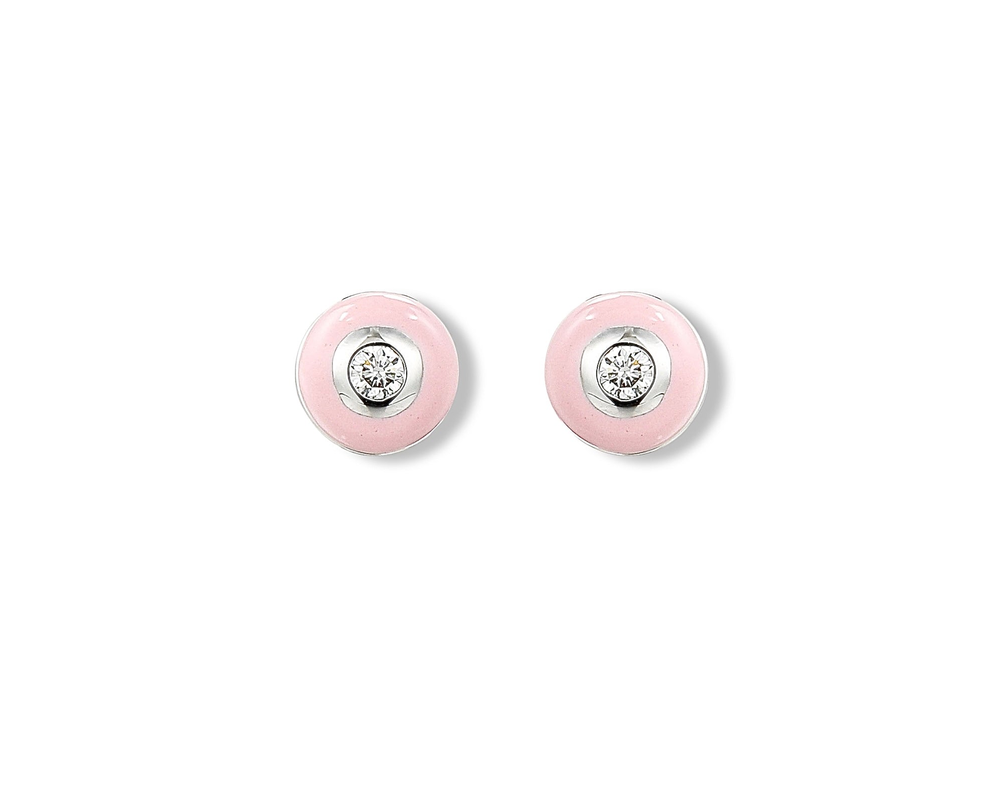 Pink Diamond Enamel Stud