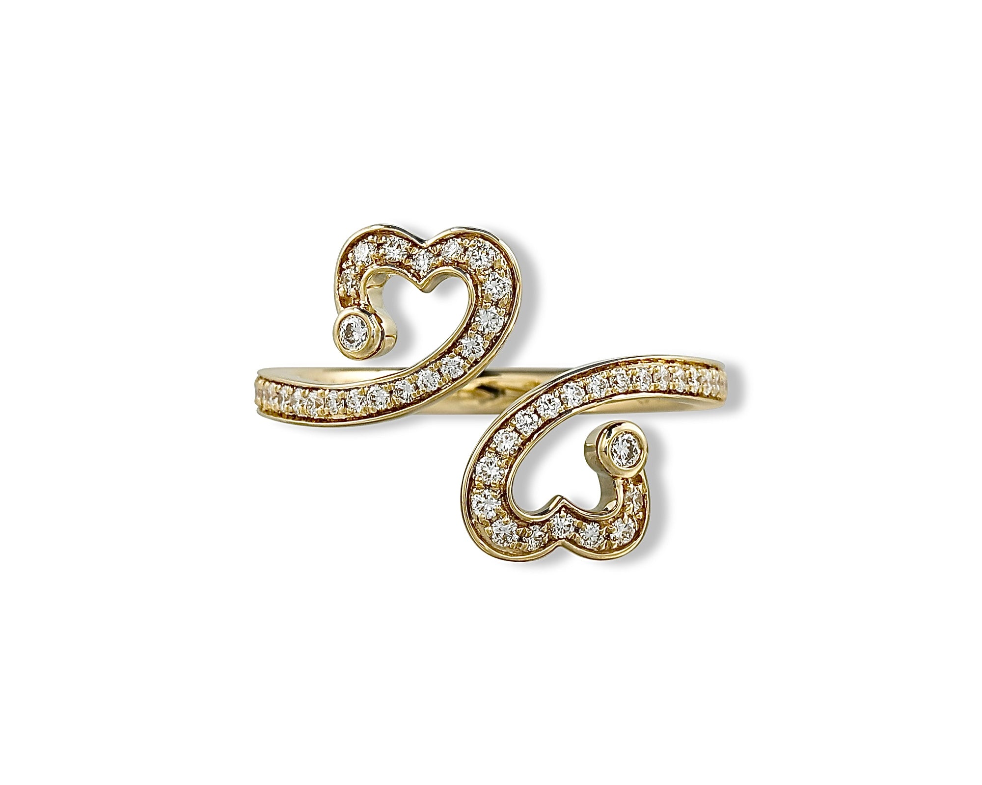 Diamond Twisted Heart Ring