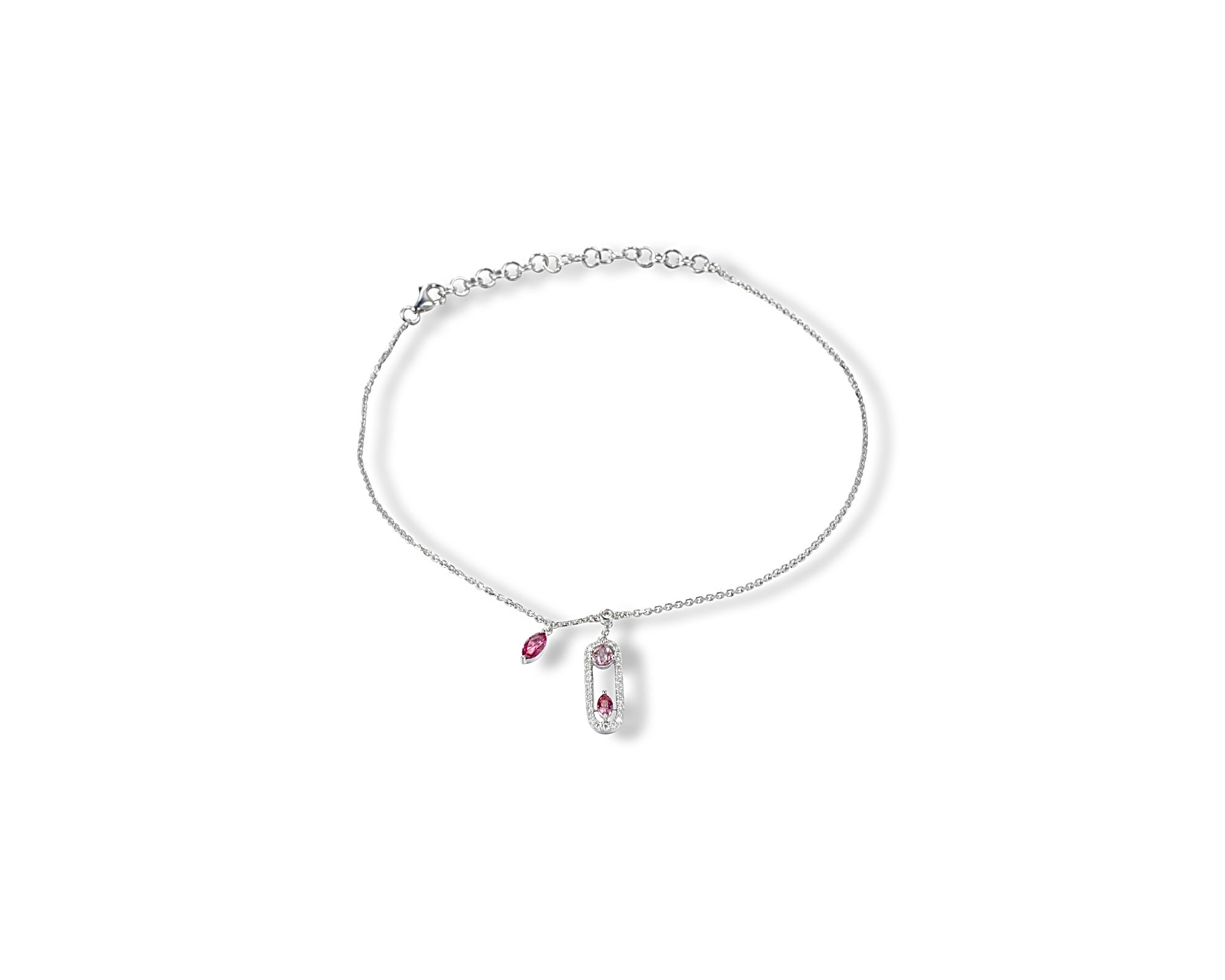 Pink Oval Anklet