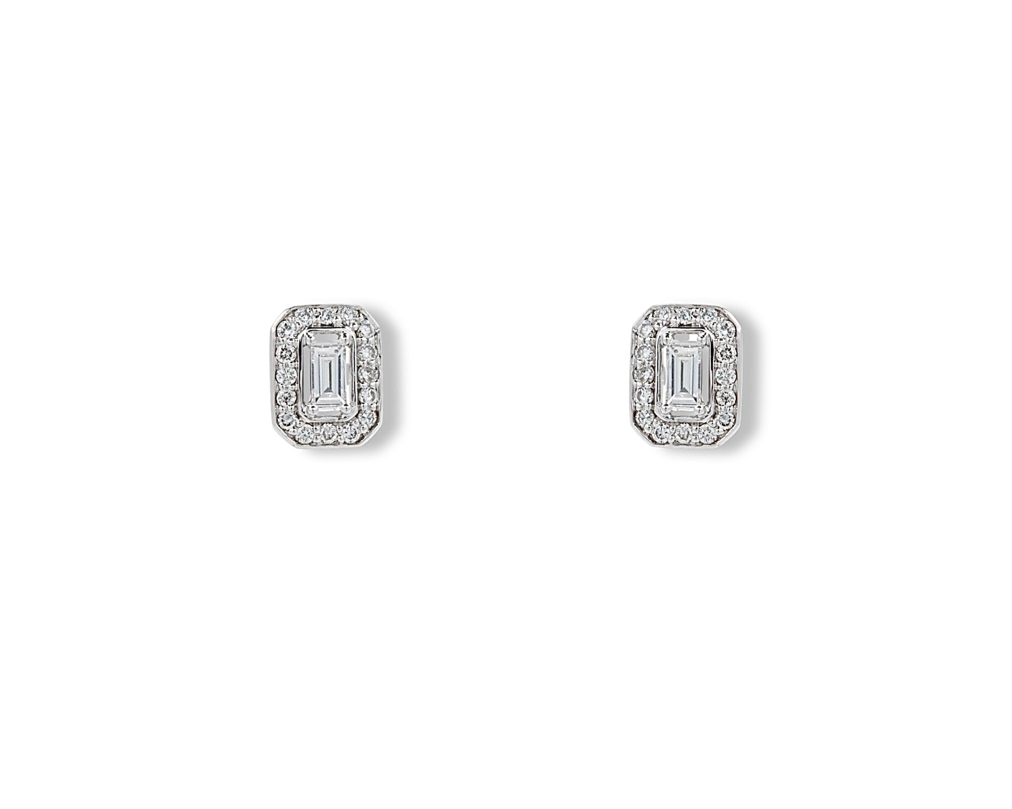 Diamond Baguette Stud