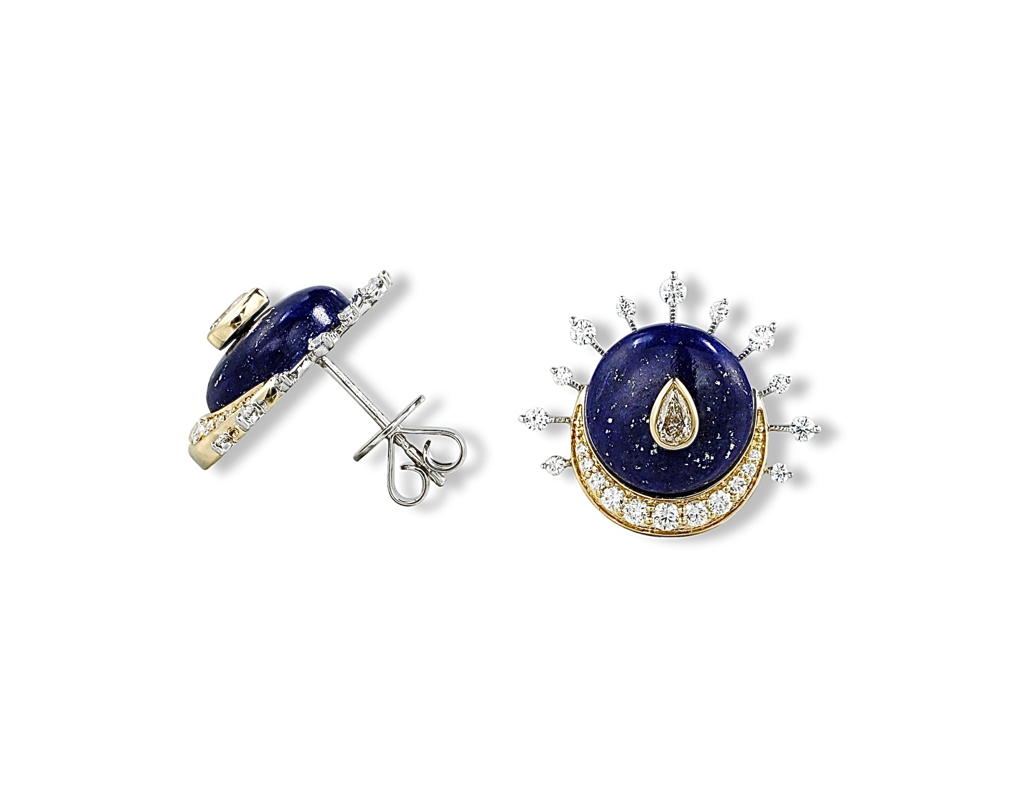 Mega Eclipse Lapis Lazuli Earring