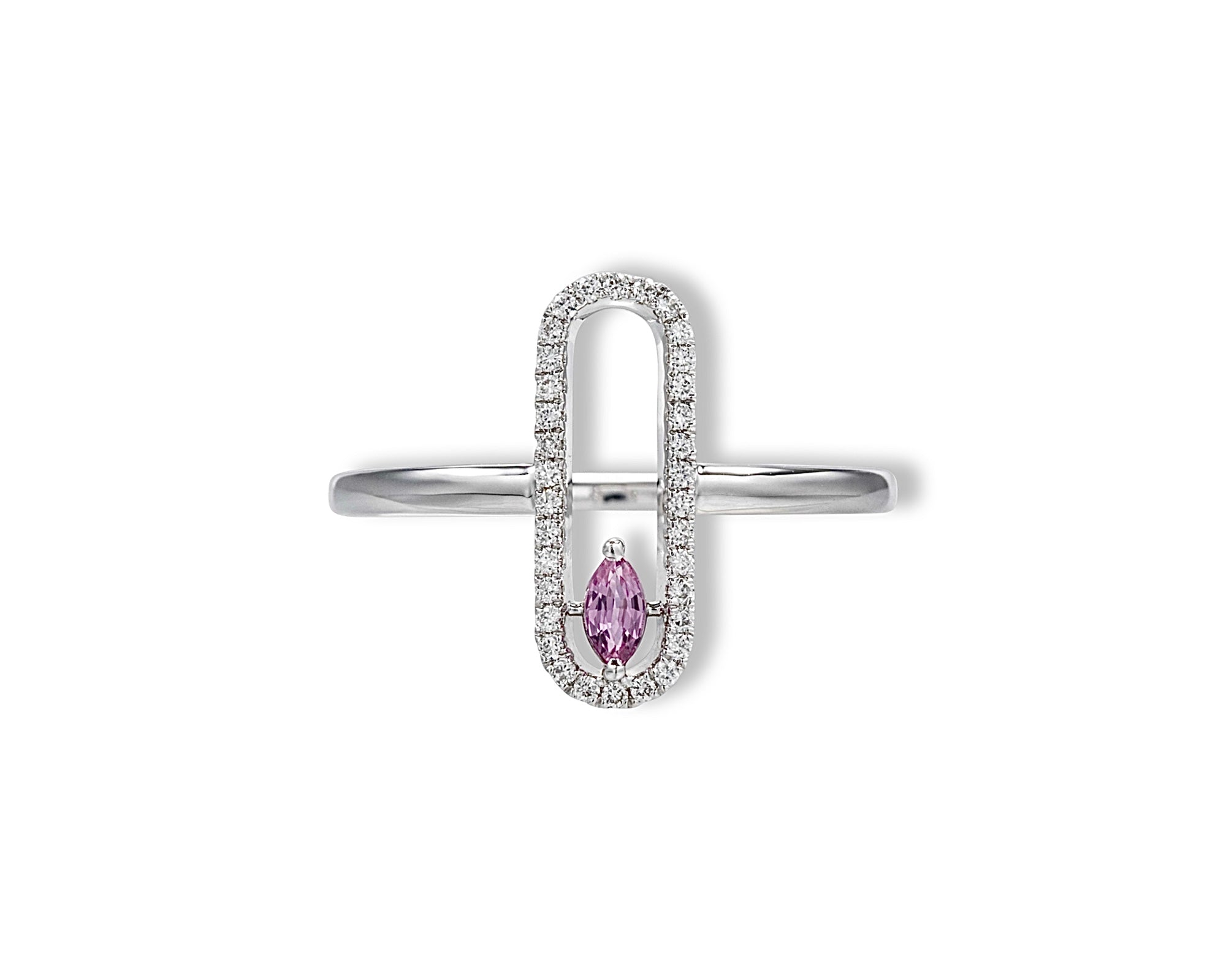 Mini Oval Pink Ring