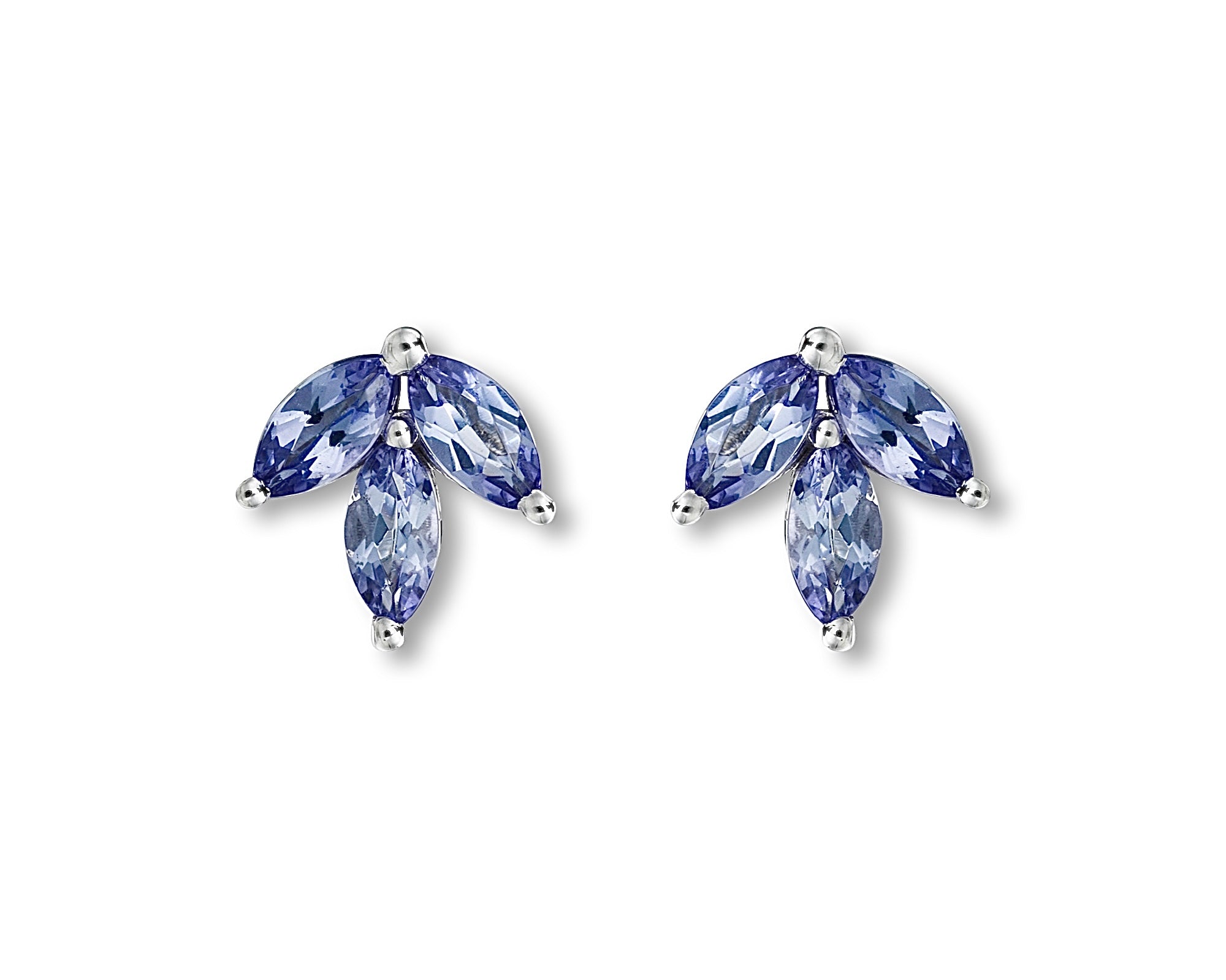 Tanzanite Petal Stud