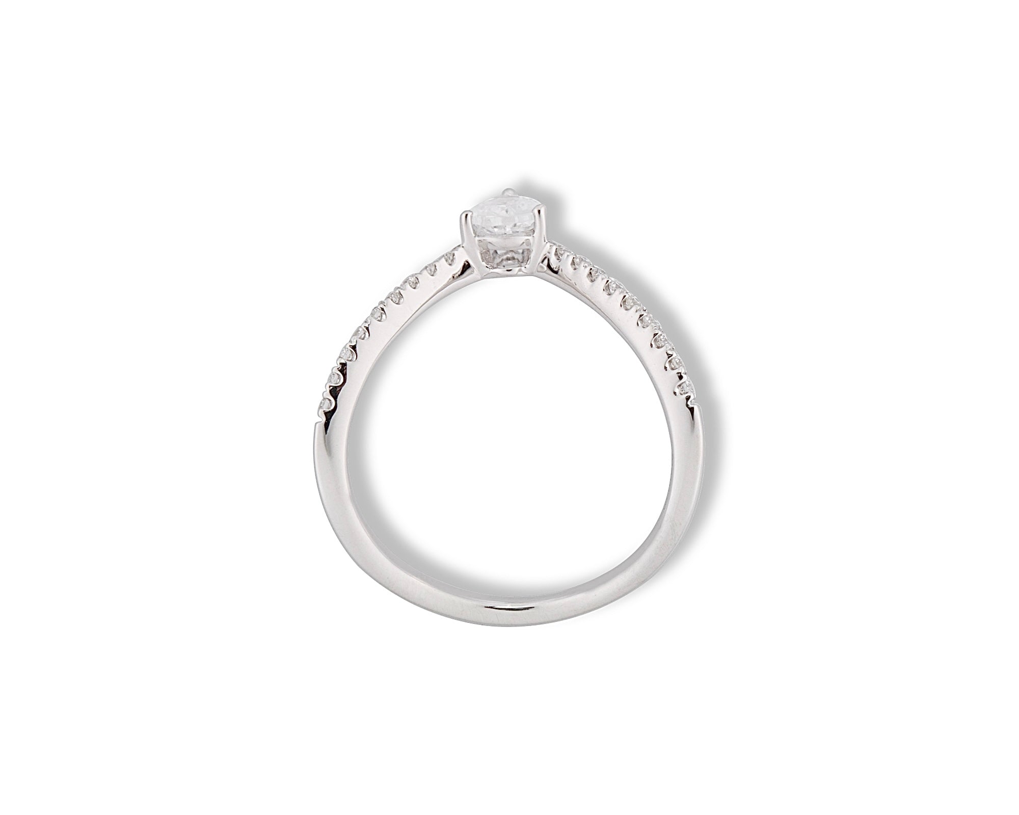 White Pear Ring