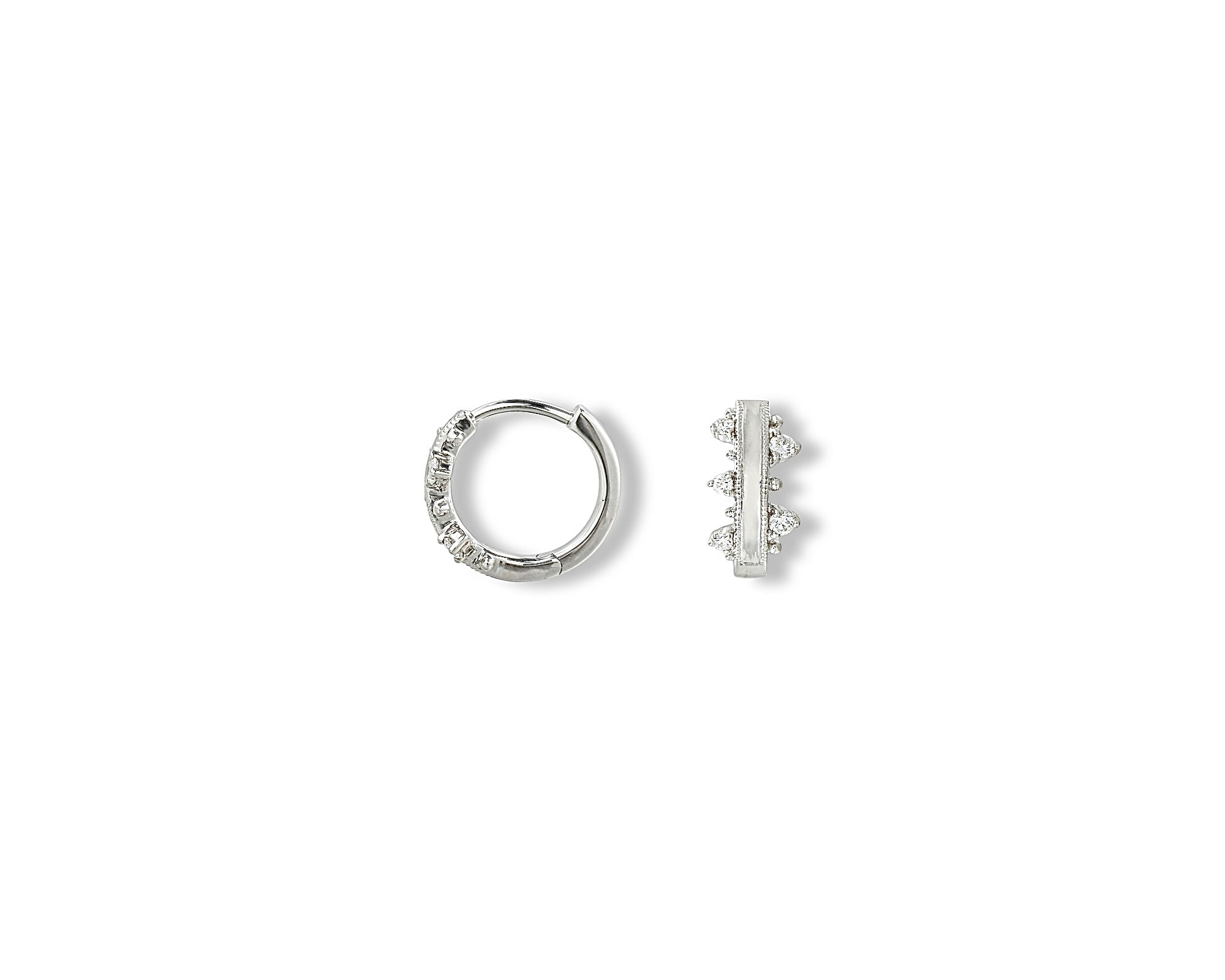 Mini Gold Milgrain Hoops