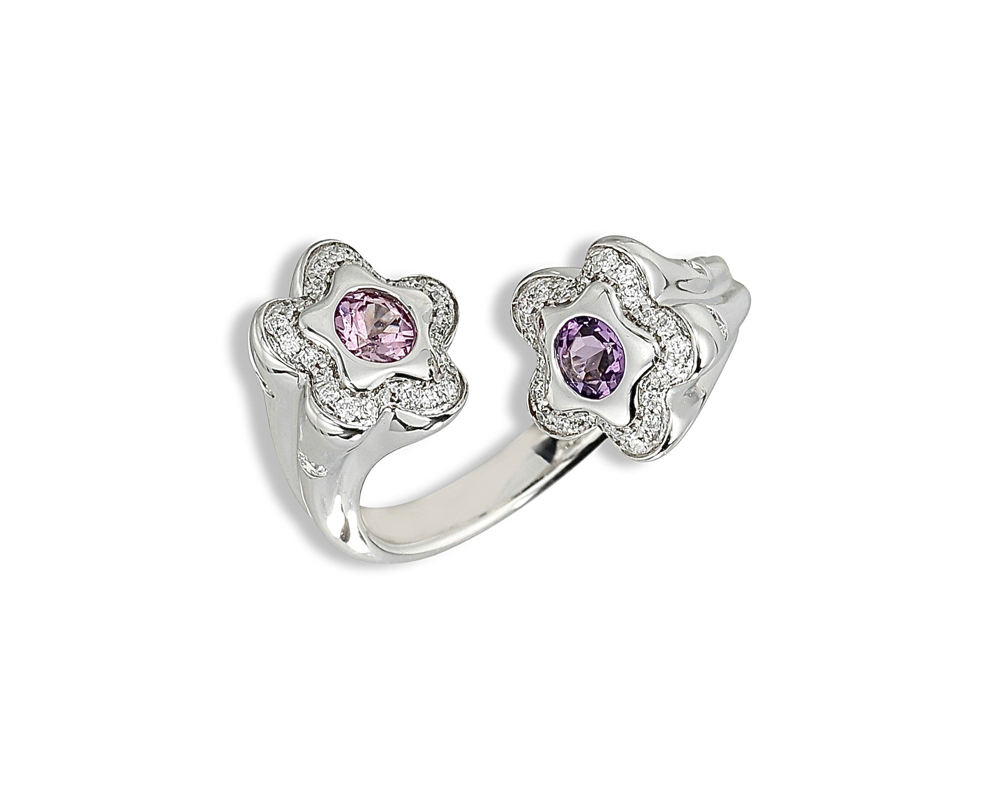 Love me or Love me not (Amethyst & Pink Sapphire) Ring