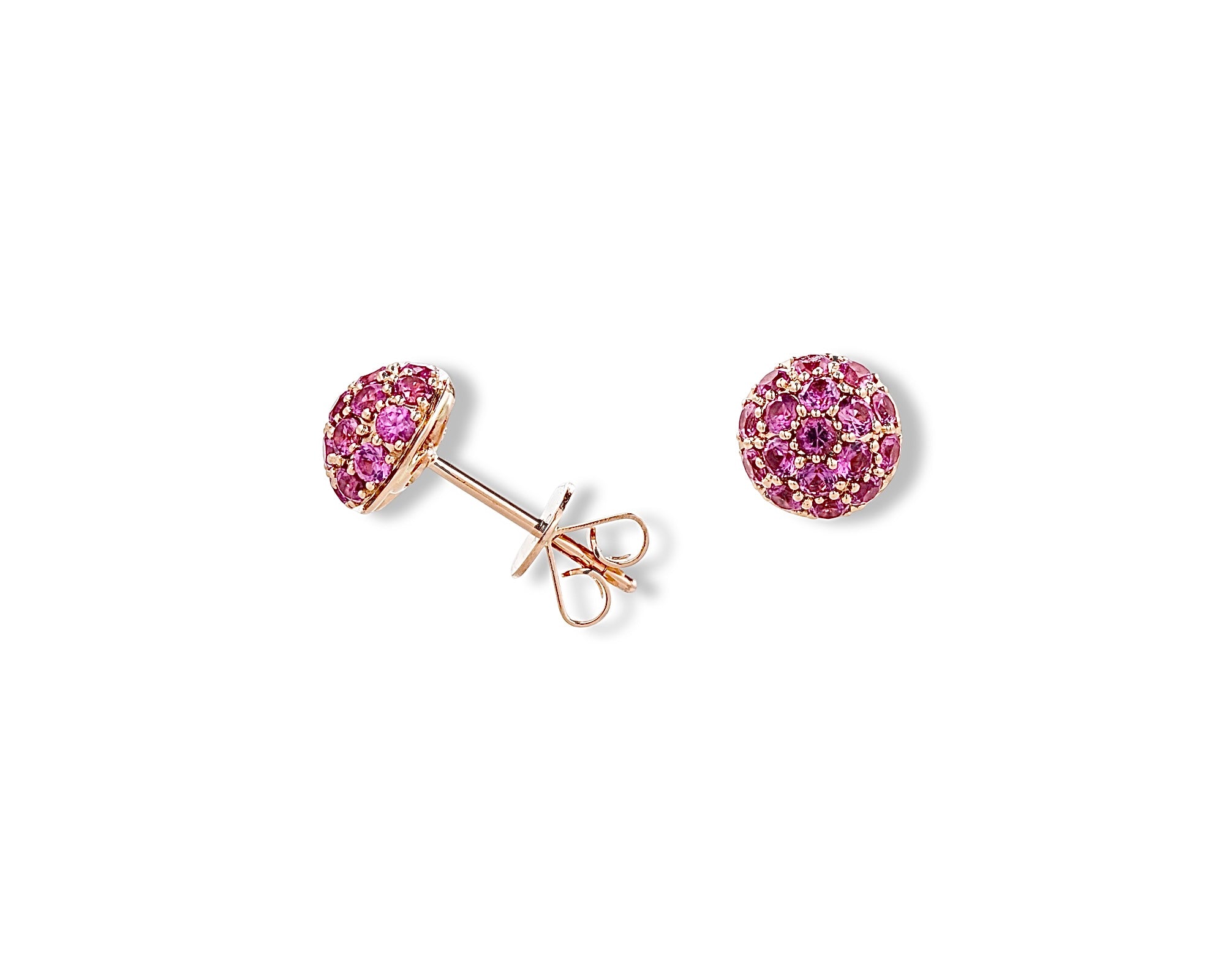 Pink Cluster Stud