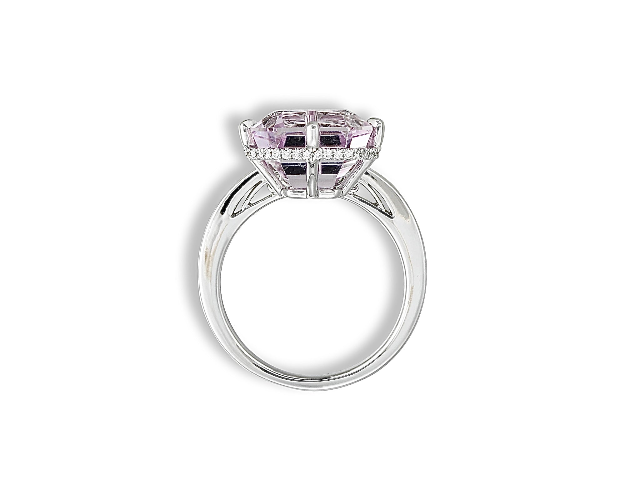 Pink Frost Diamond Baguette Ring