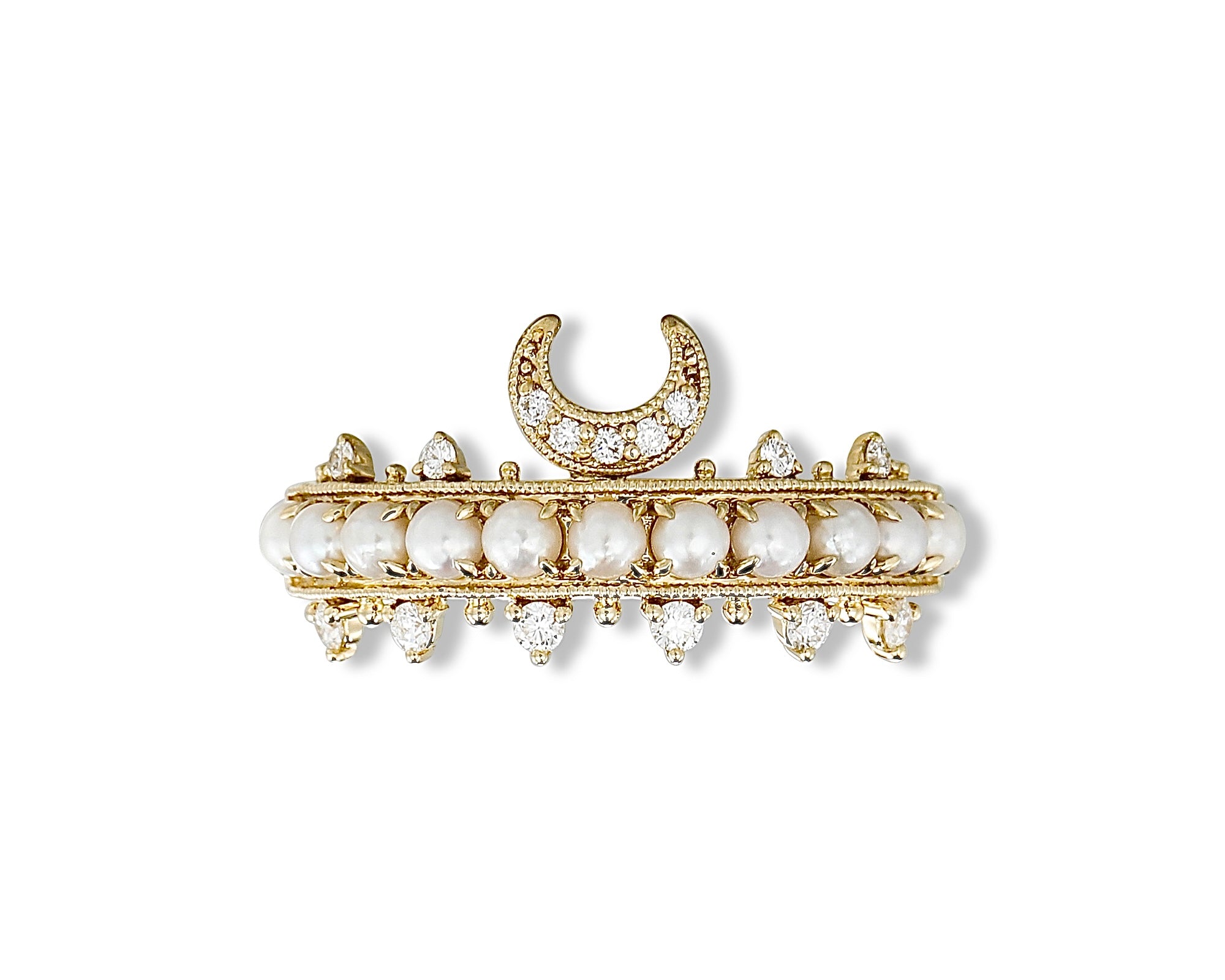 Crescent Pearl Ring