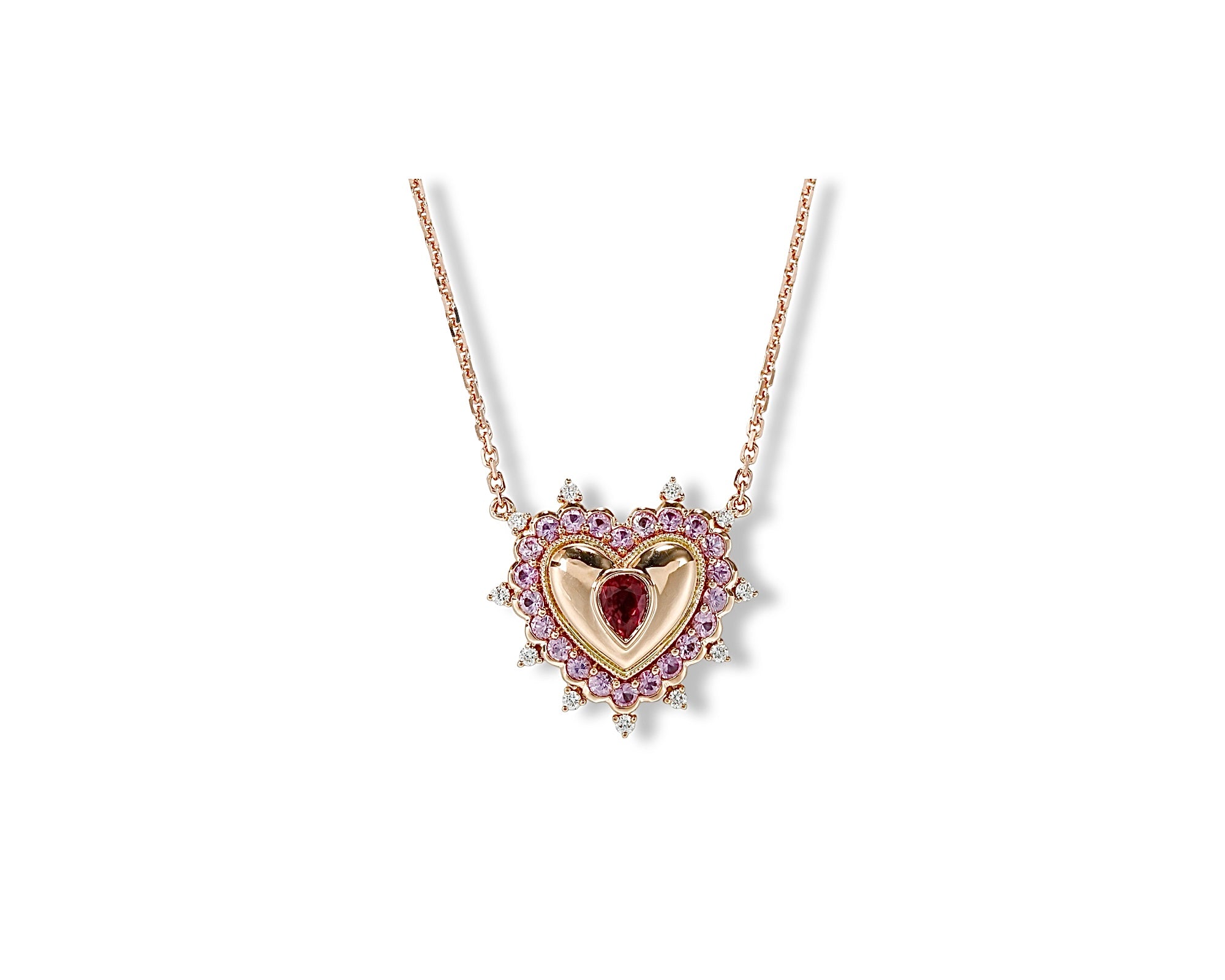 Vintage Button Heart Necklace