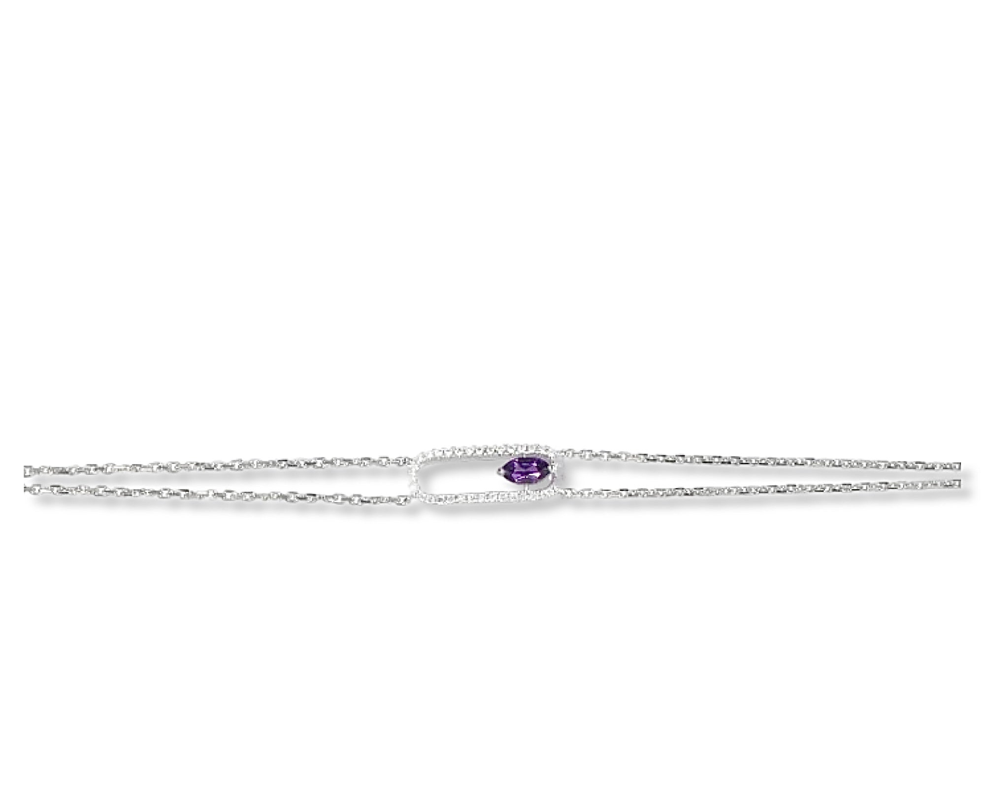 Mini Amethyst Oval Bracelet
