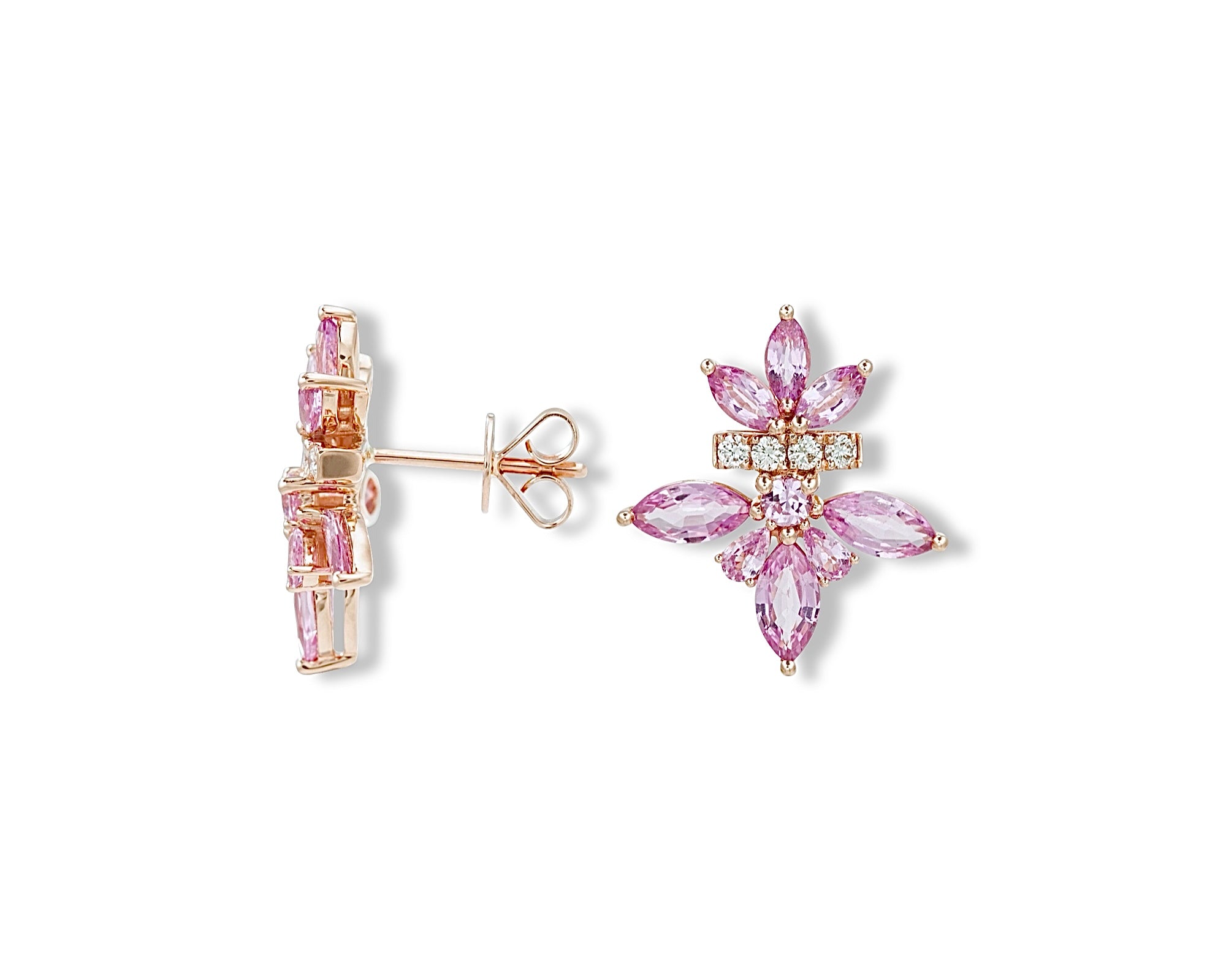 Pink Flower Earring