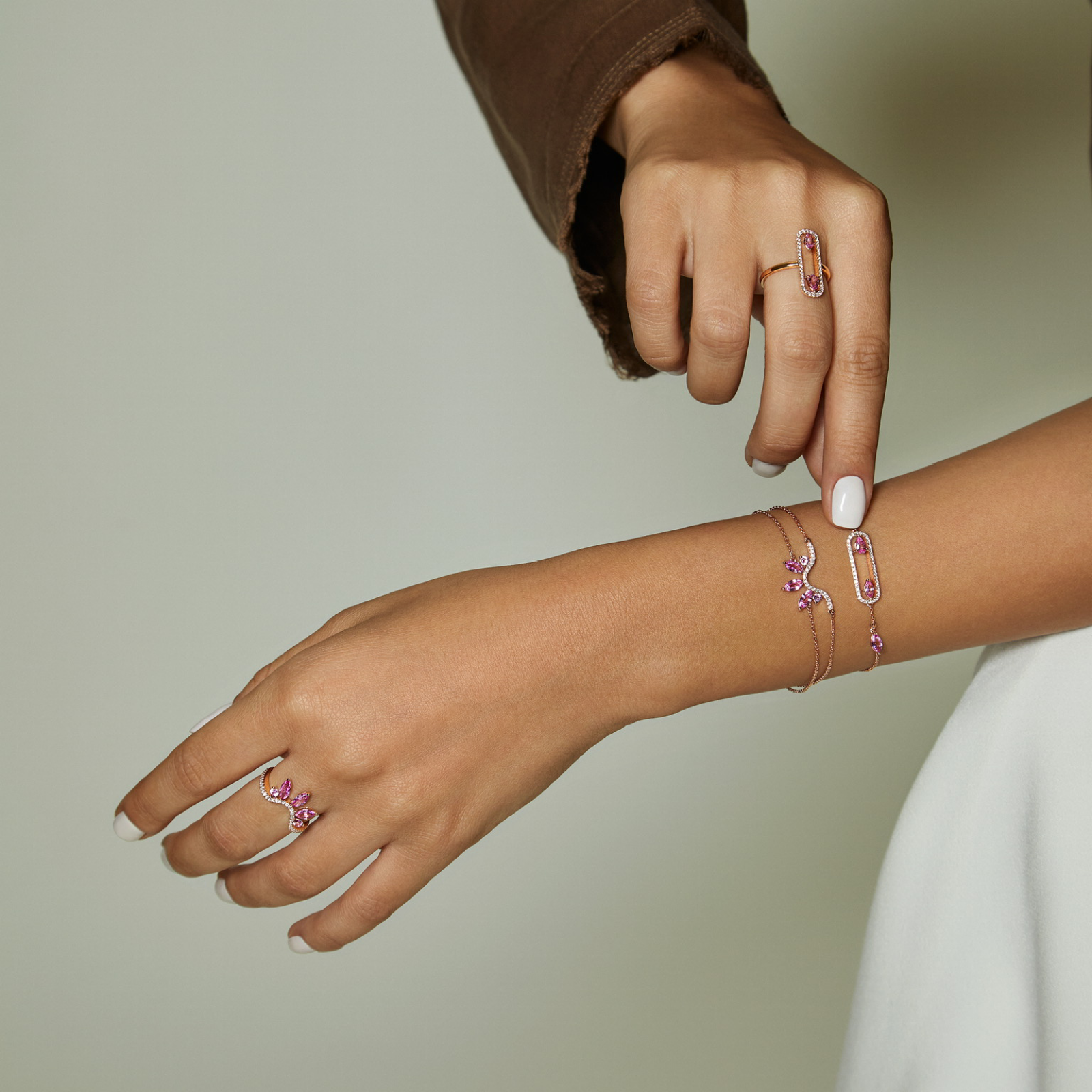 Pink Oval Bracelet