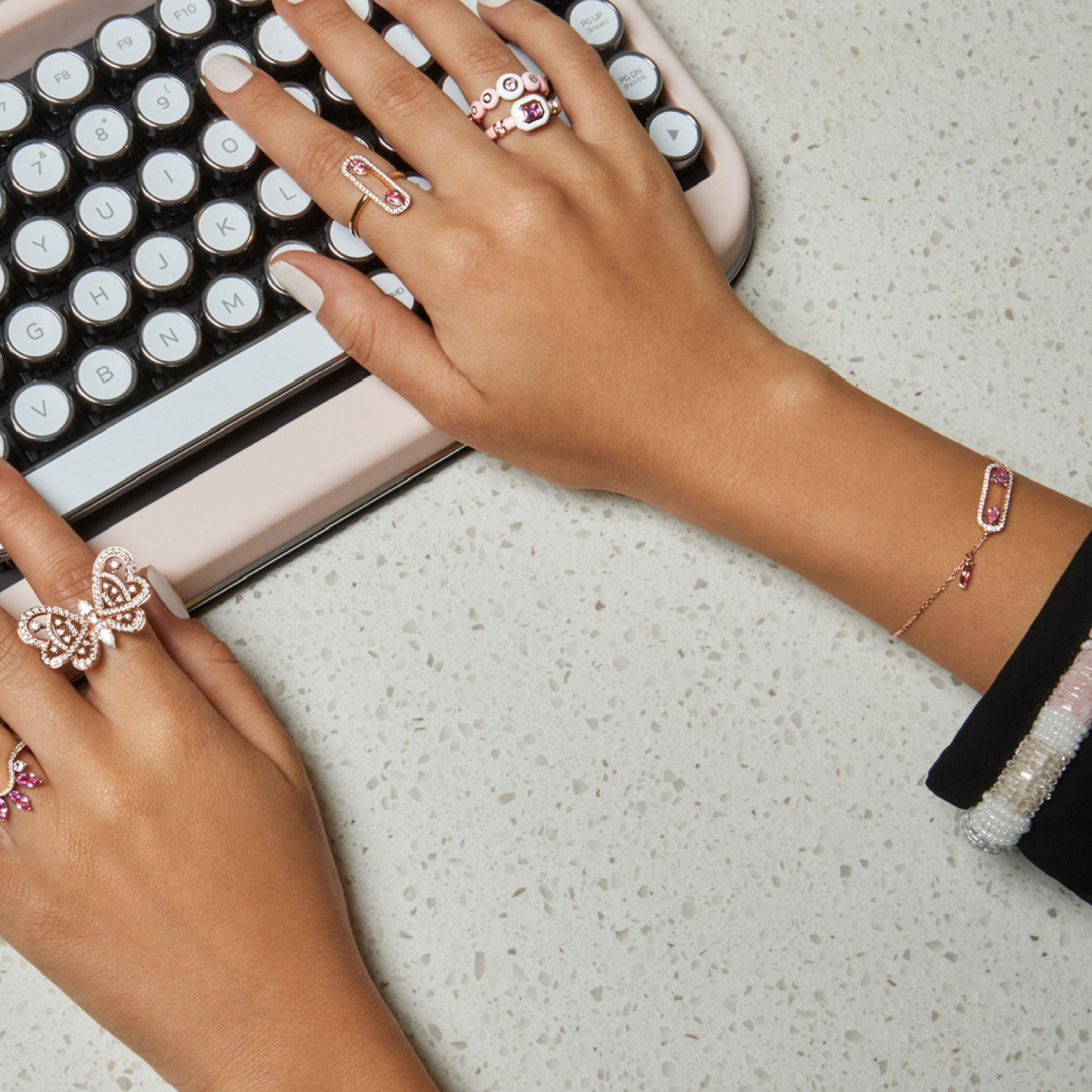 Pink Oval Bracelet