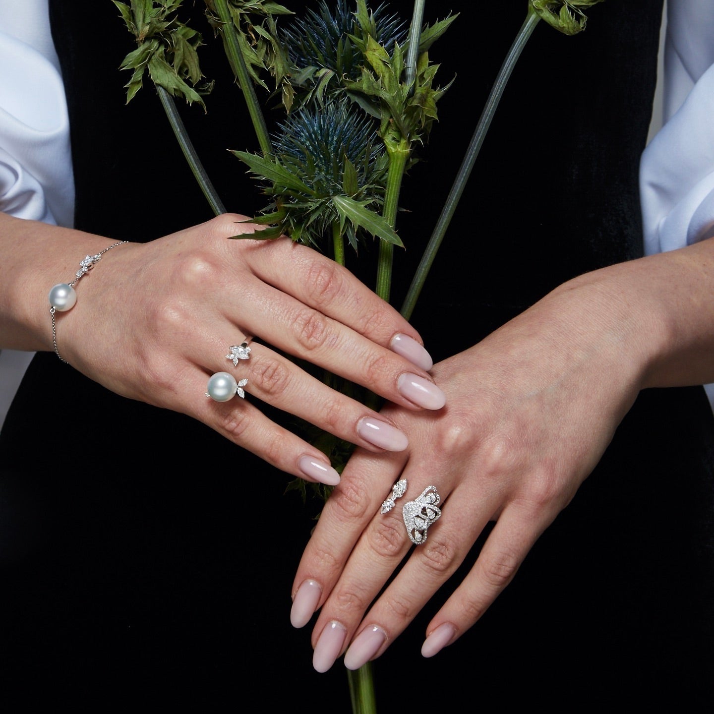 Classic Pearl Gardenia Ring