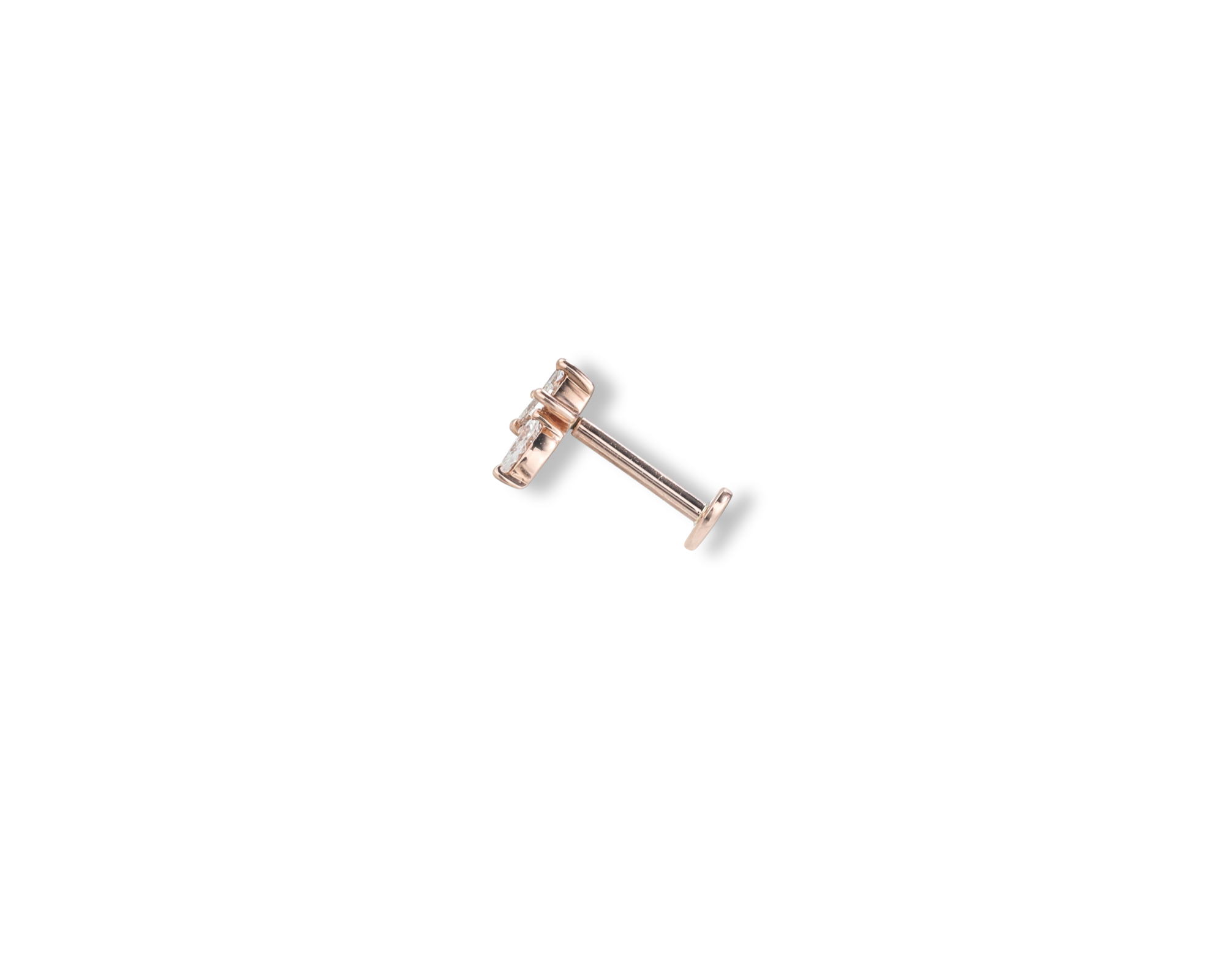 Baguette Pear Single Stud