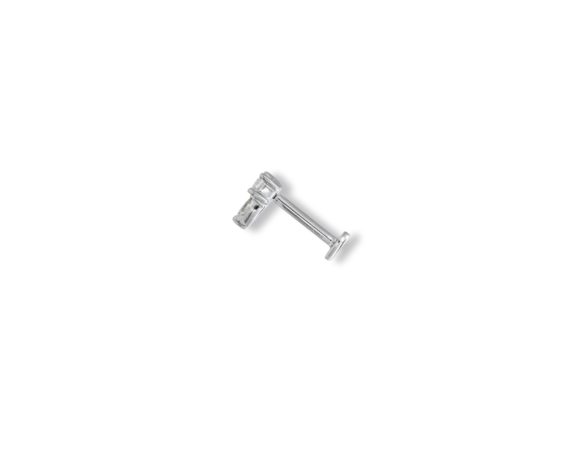Baguette Pear Single Stud