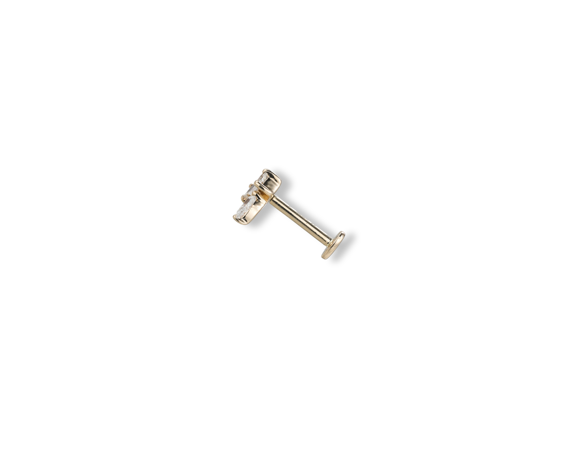 Baguette Pear Single Stud