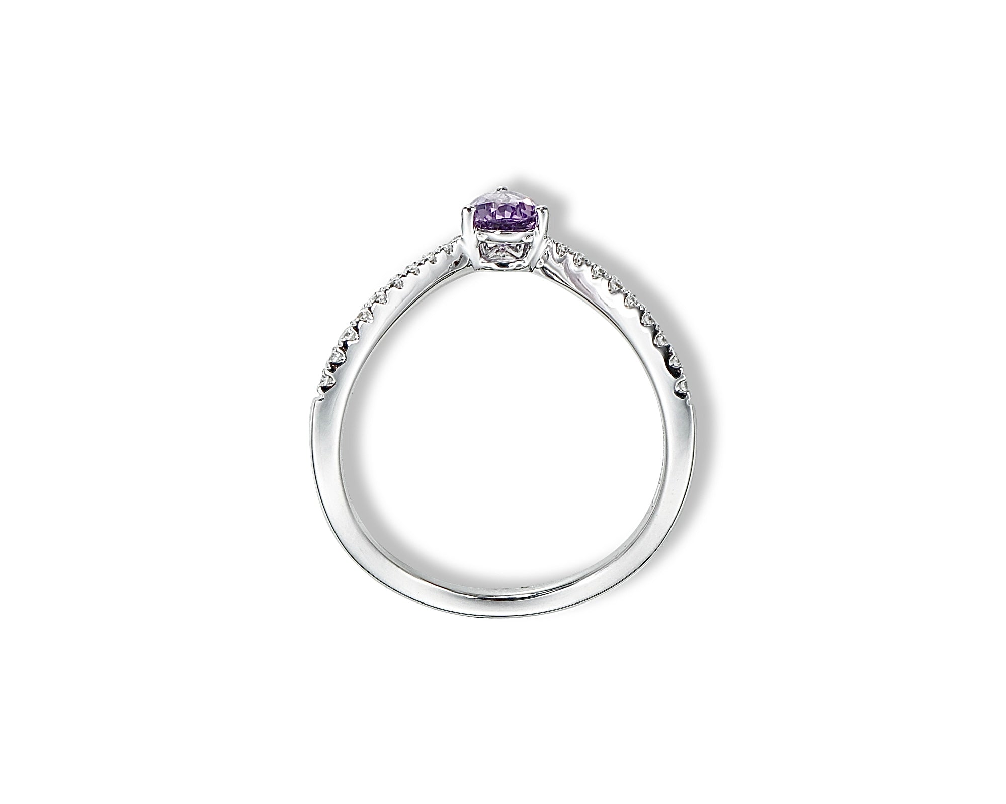 Amethyst Pear Ring