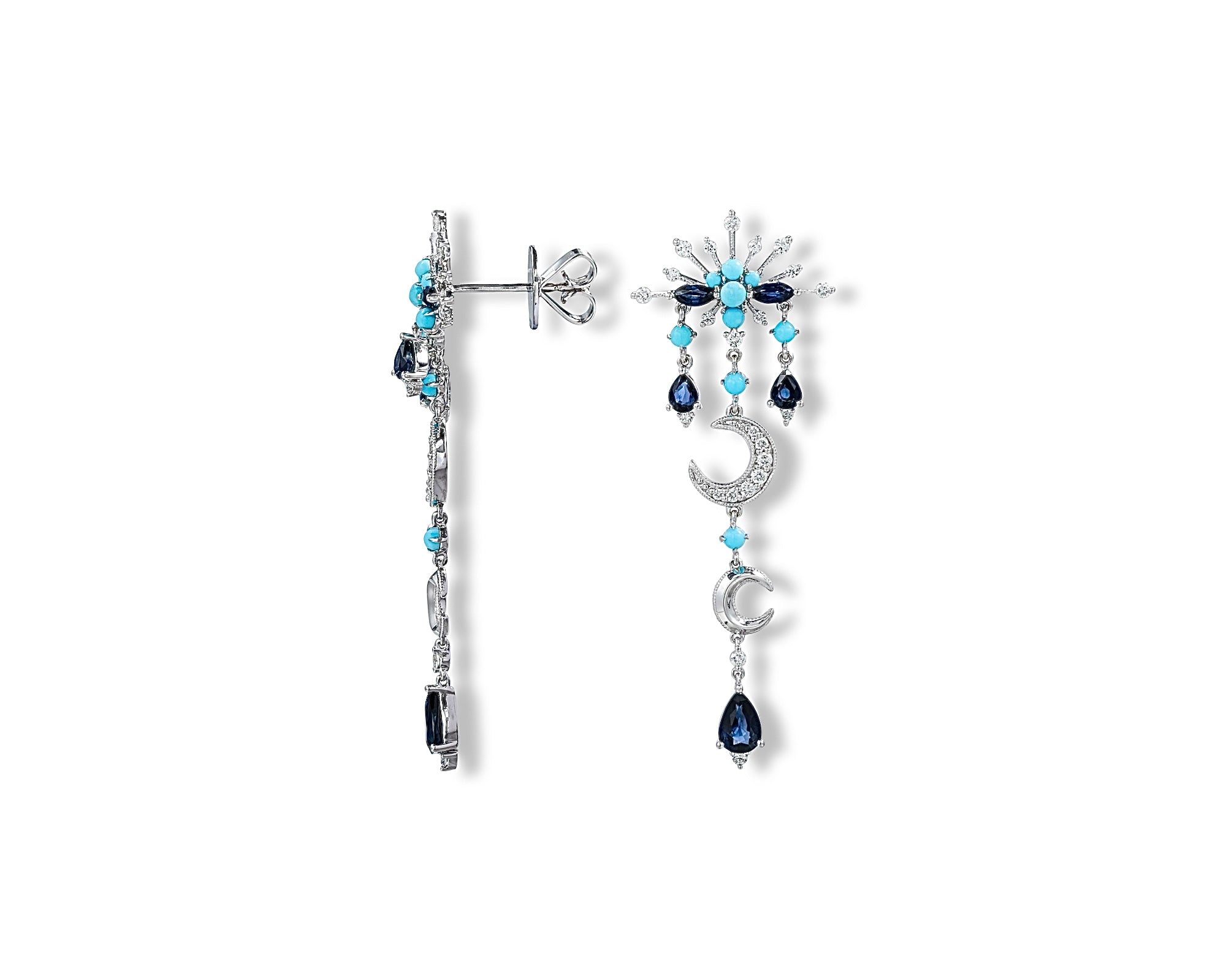 Blue Moon Long Earring