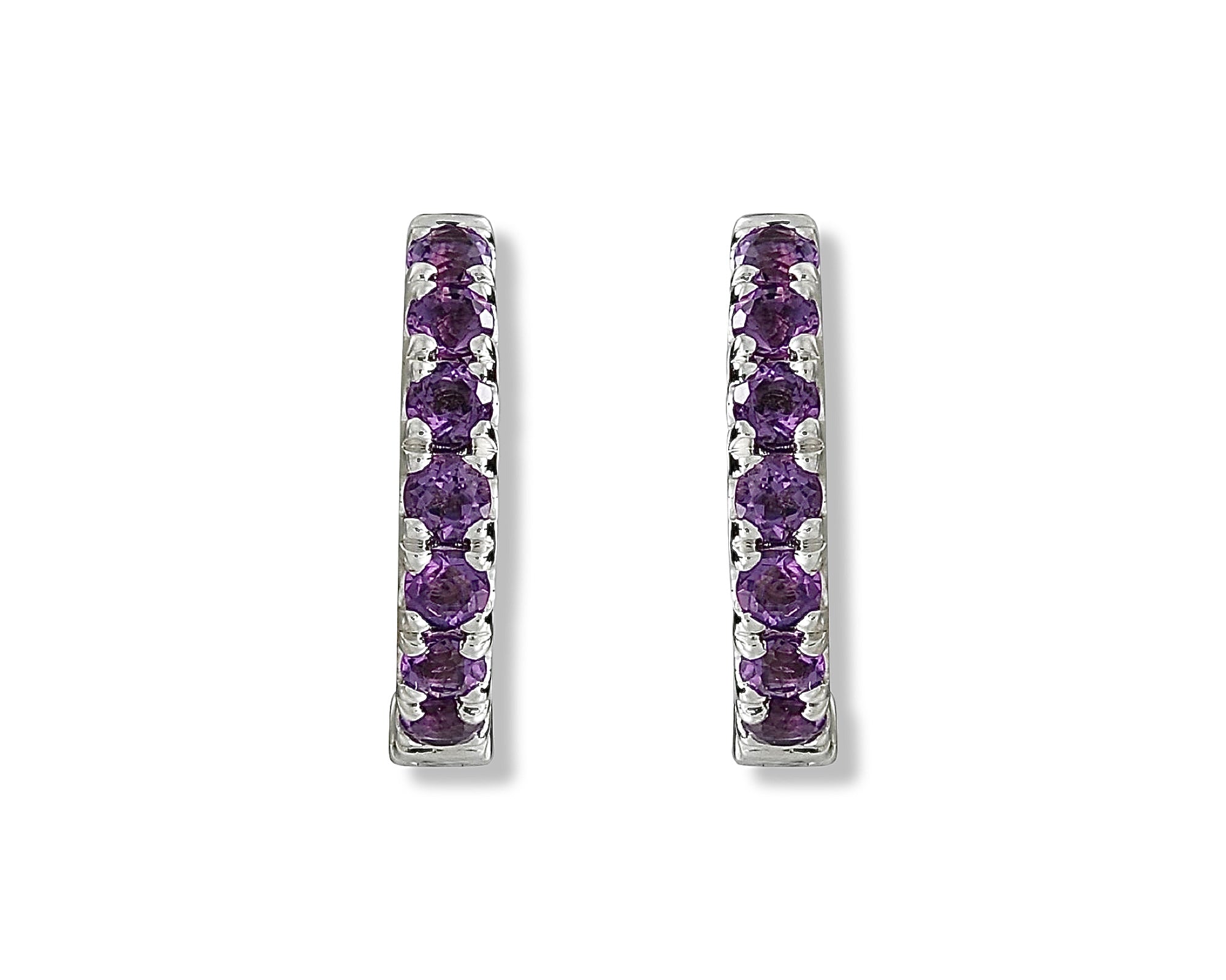 Amethyst Mini Hoops