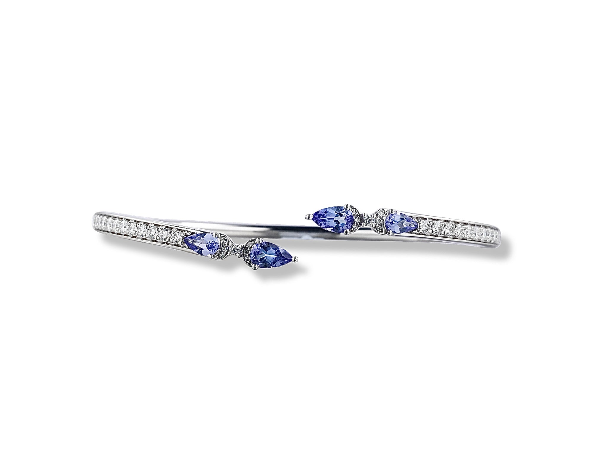 Tanzanite Butterfly Cross Bangle