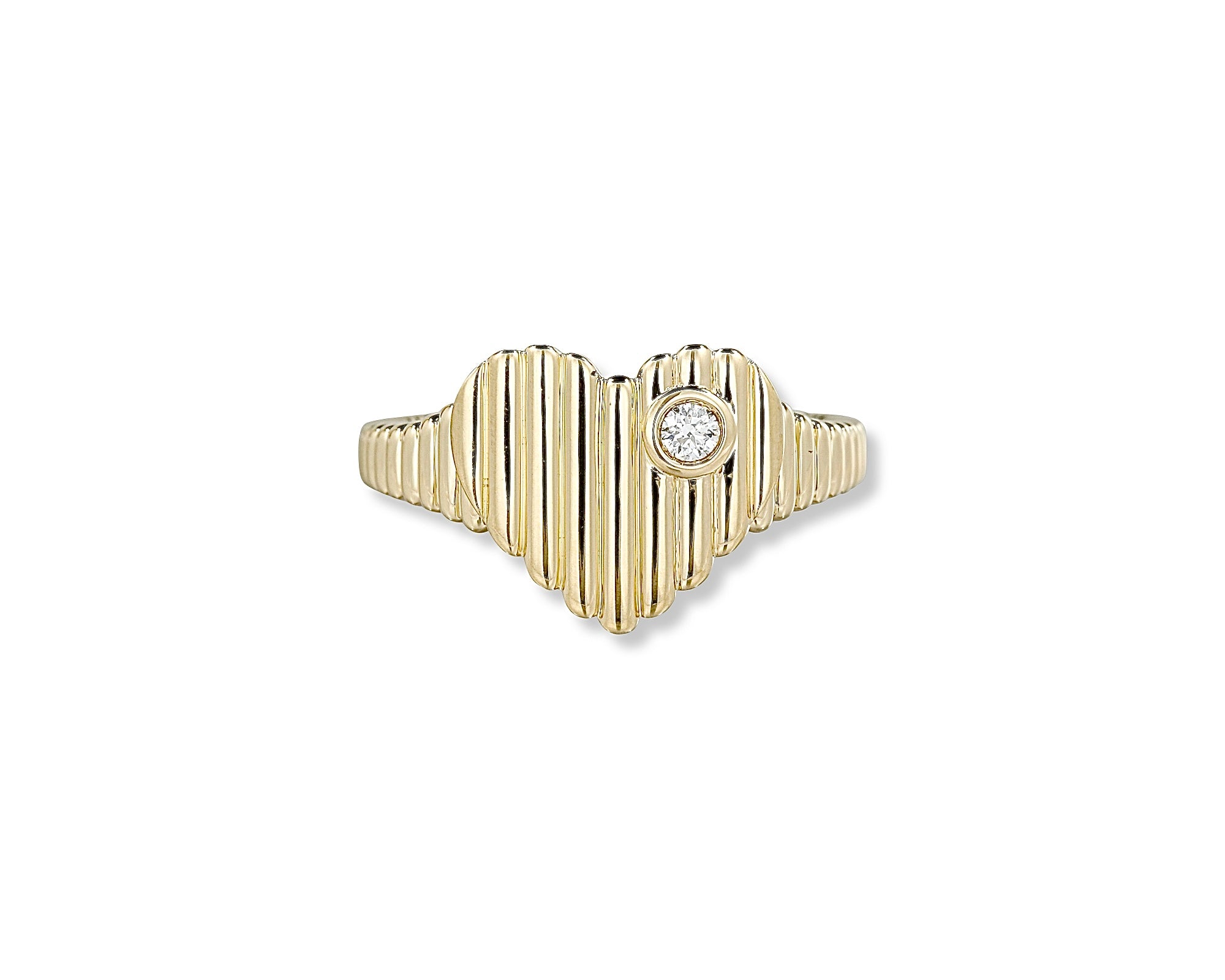 Diamond Heart Dot Ring