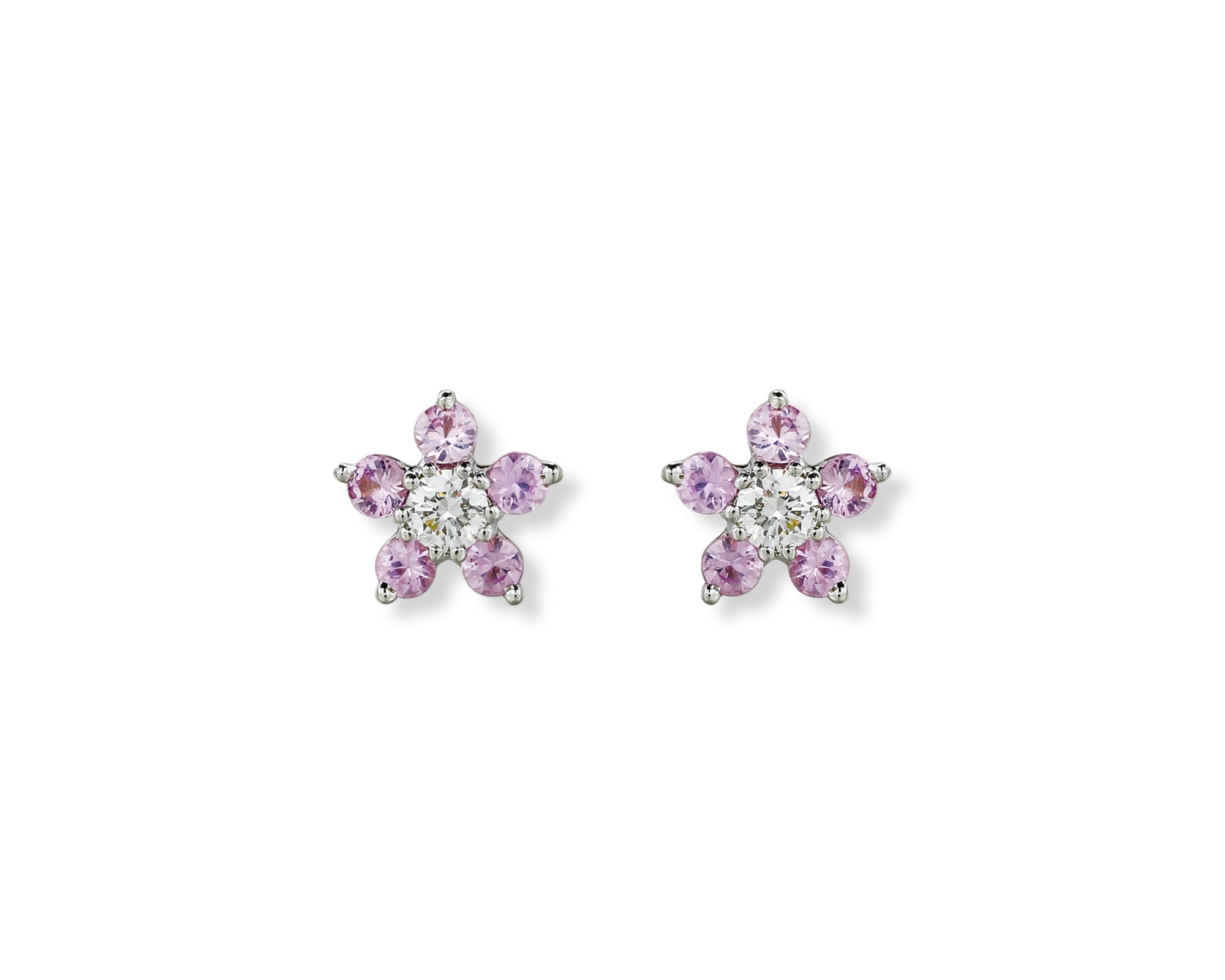 Pink Flower Studs