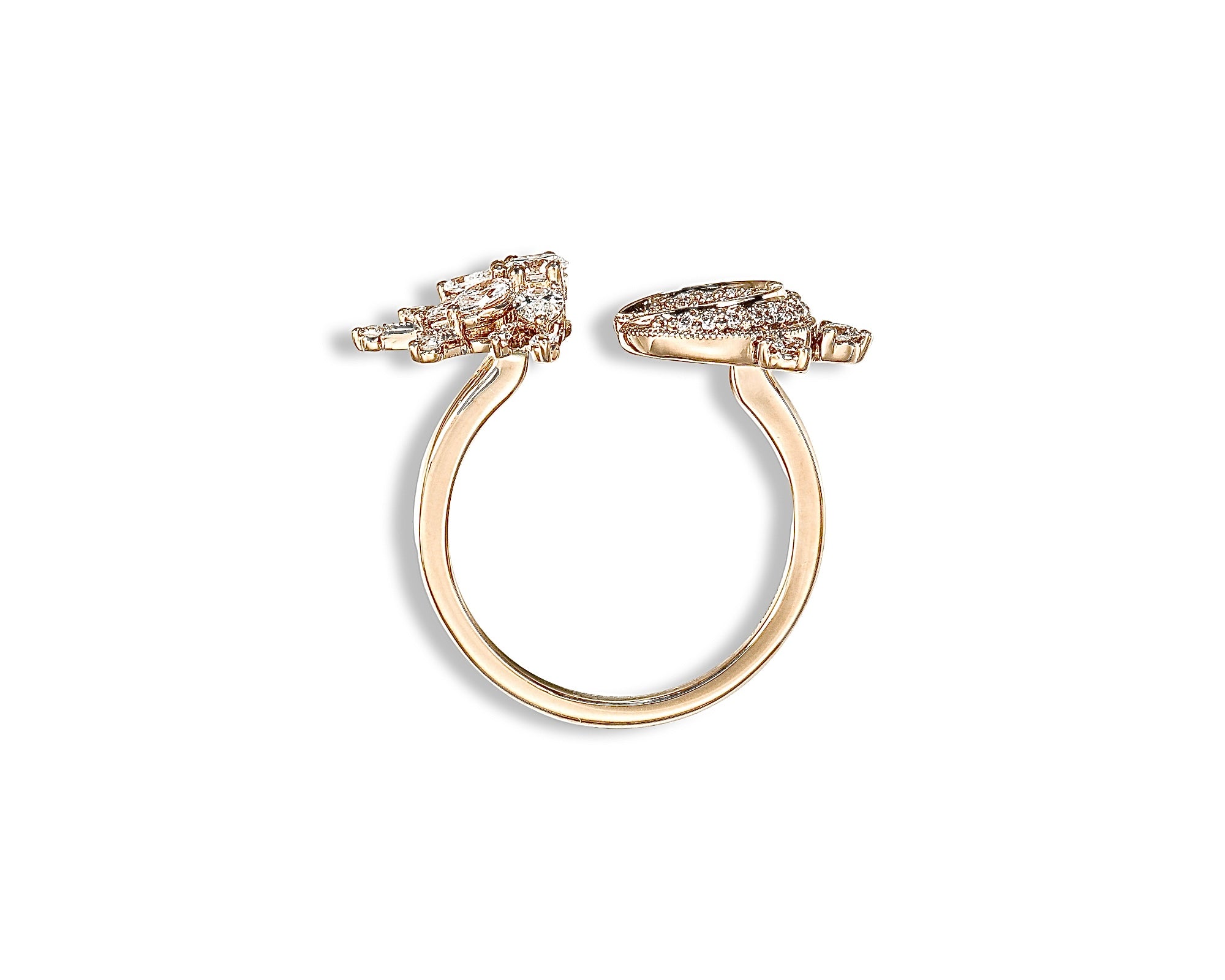 Diamond star and Moon Ring