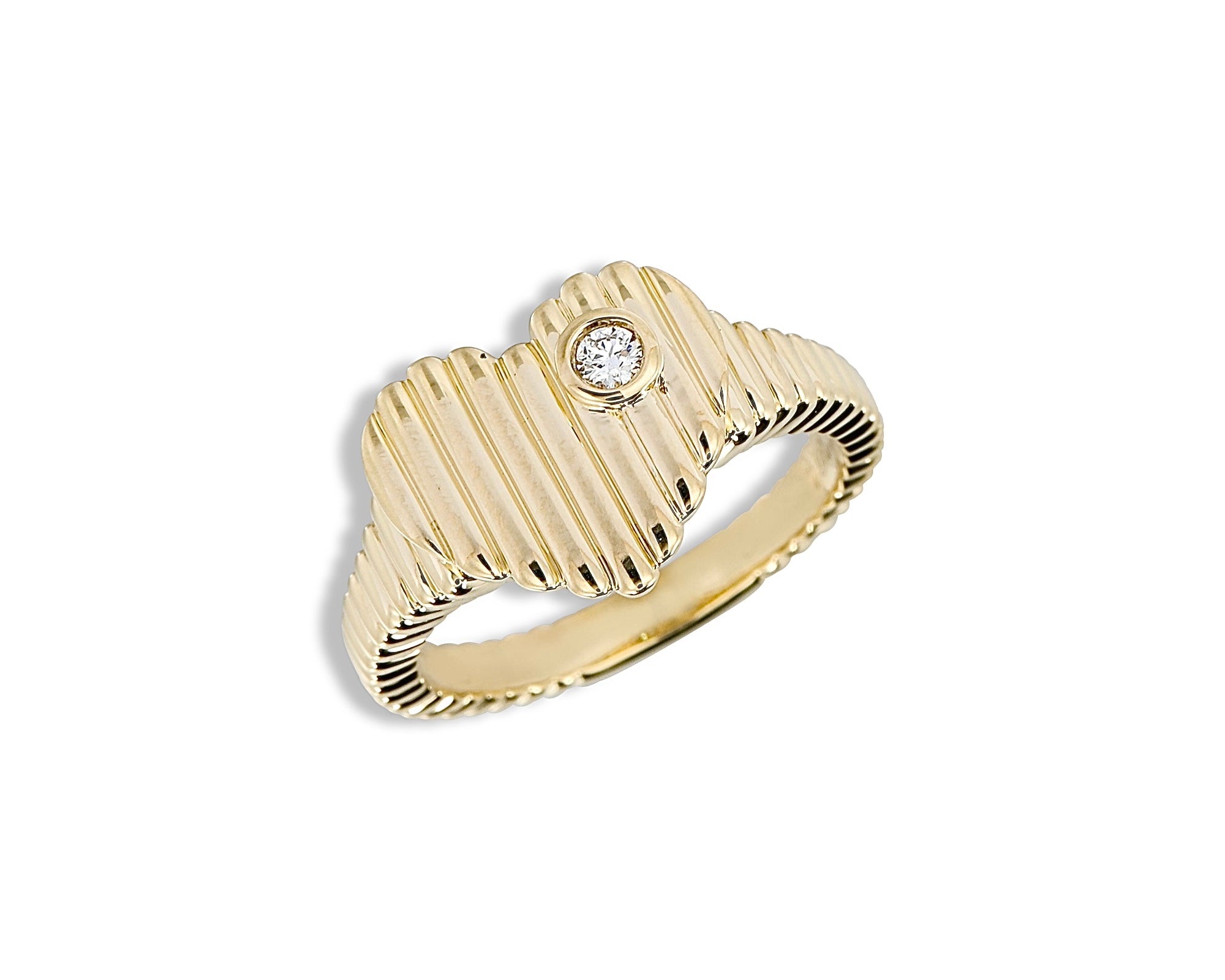 Diamond Heart Dot Ring