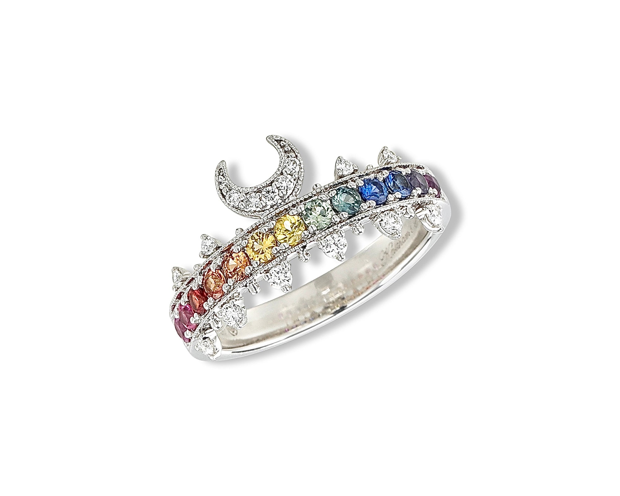 Rainbow Luna Ring