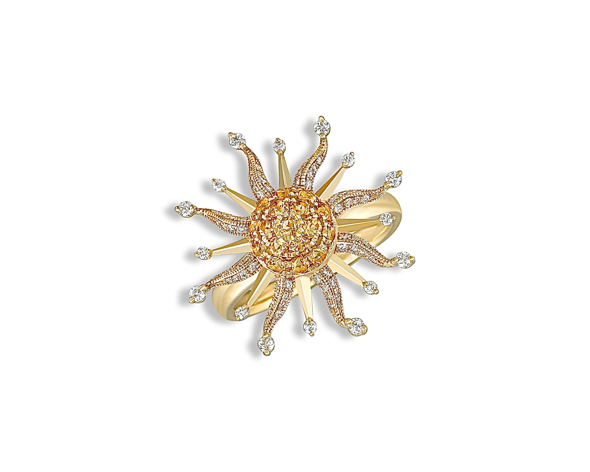 Golden Citrine Sun Ring