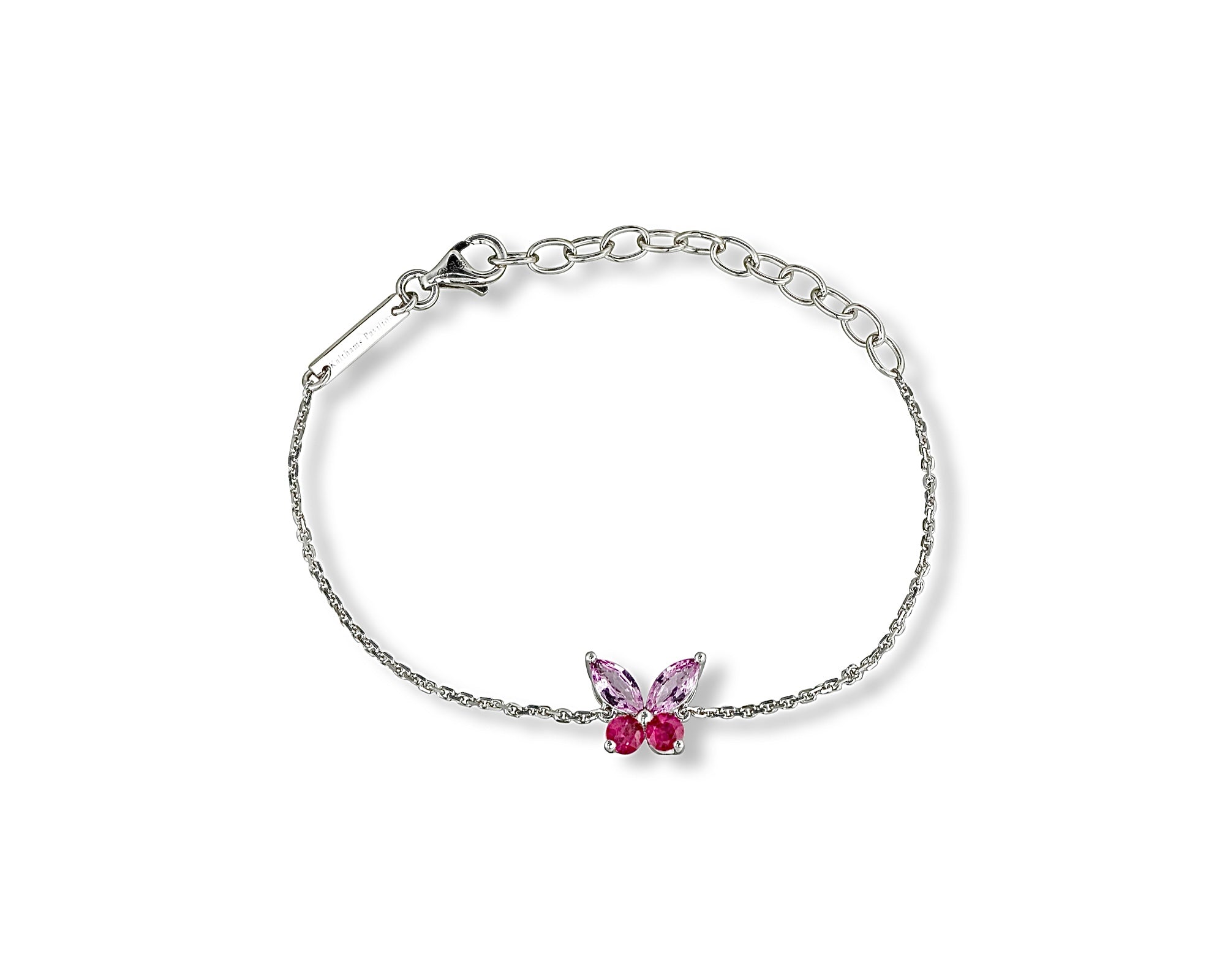 Butterfly Ruby Pink Sapphire Bracelet