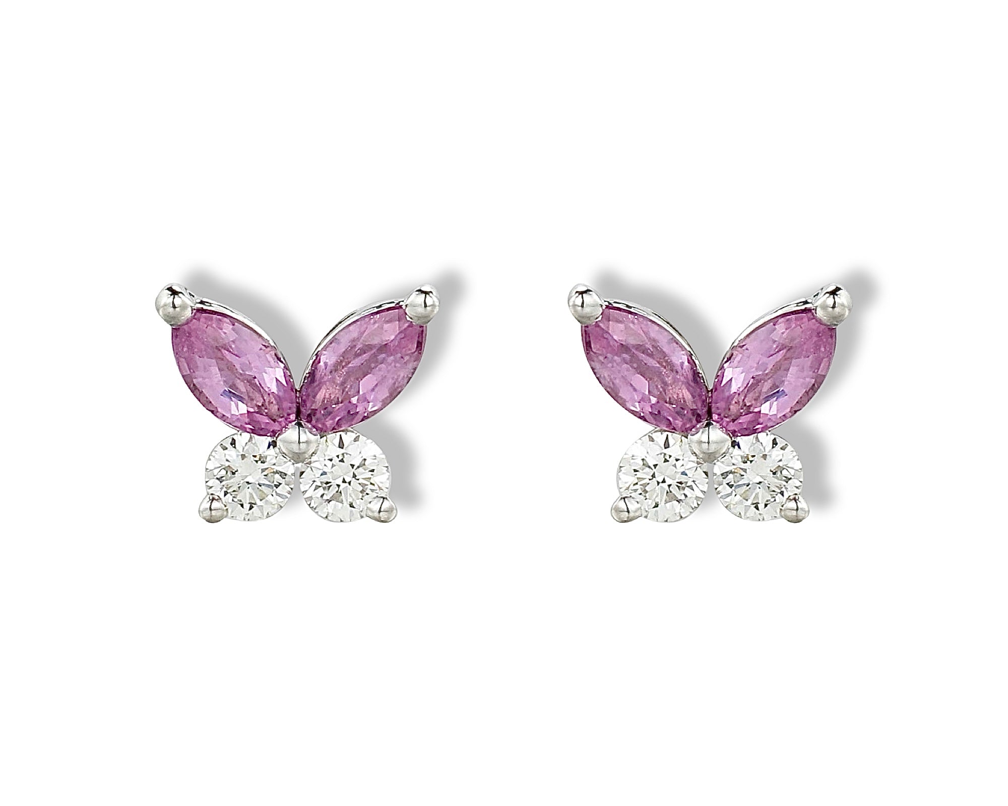 Pink Diamond Mini Butterfly Stud