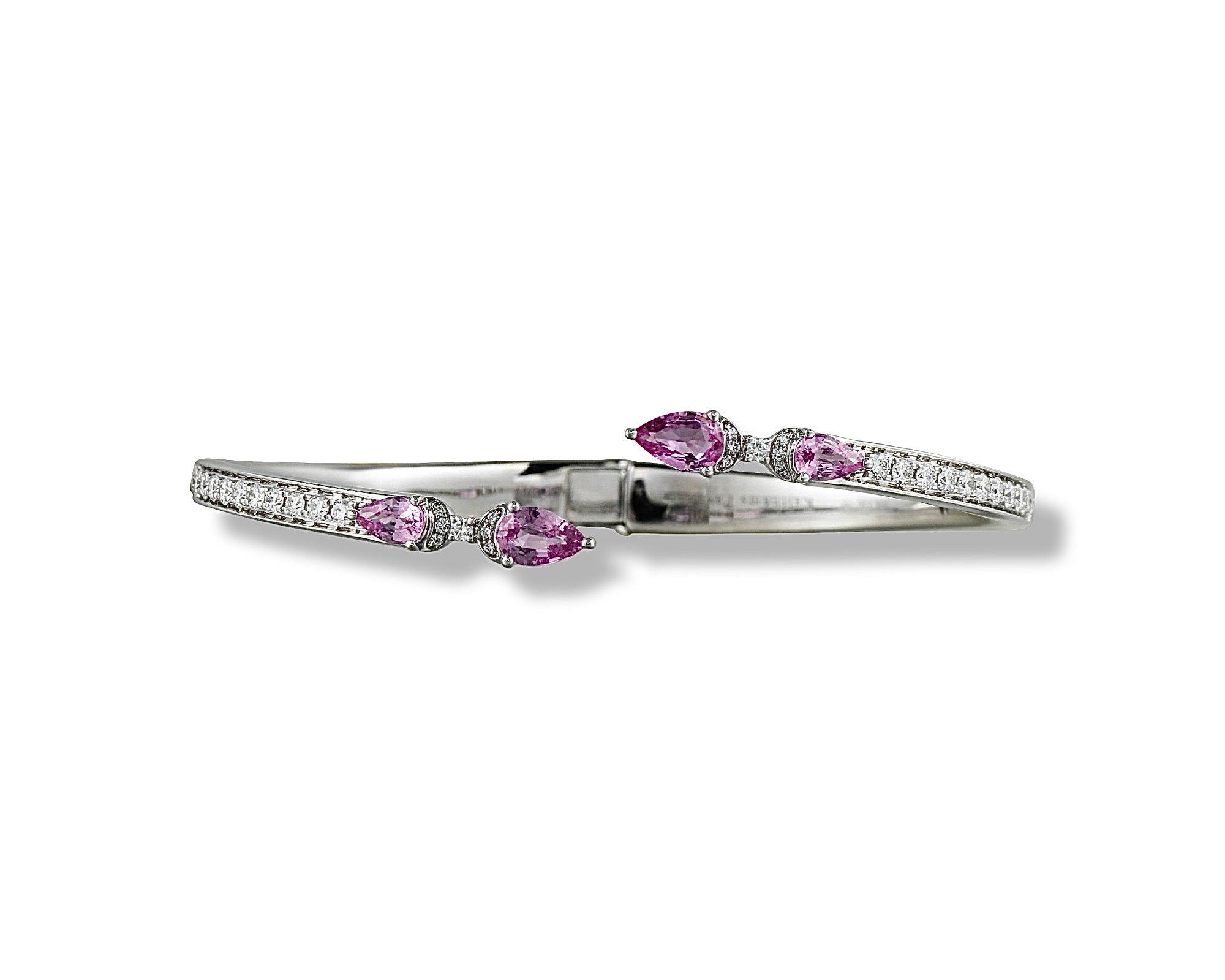 Pink Butterfly Cross Bangle