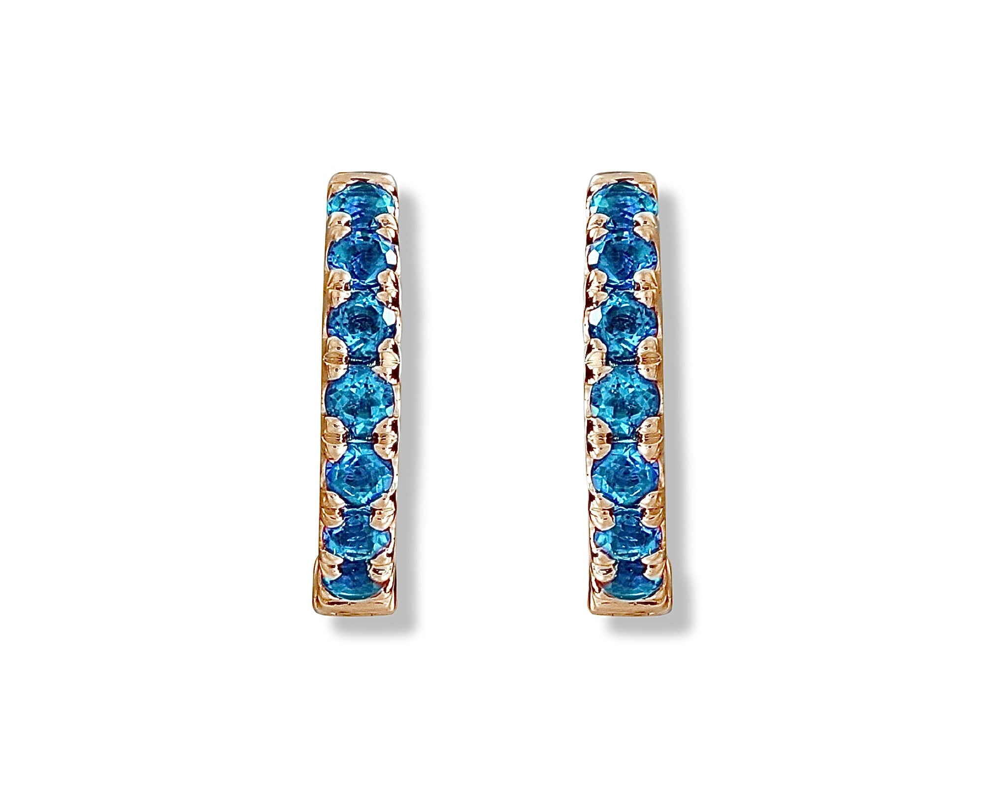 Blue Topaz Mini Hoops