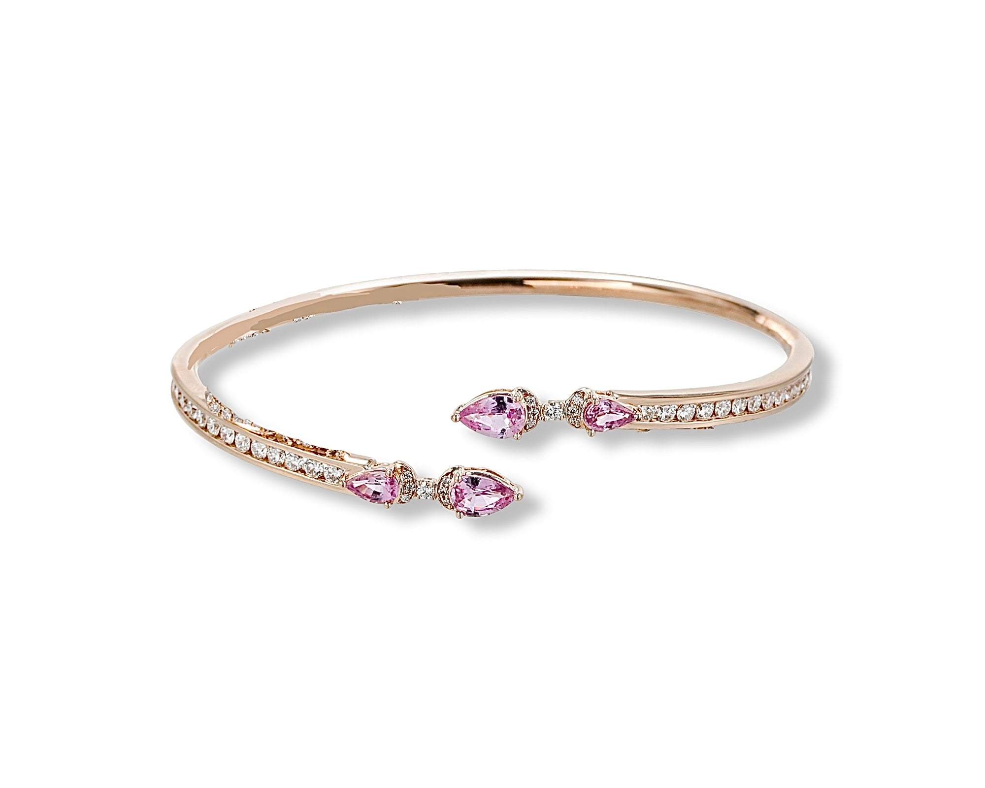 Pink Butterfly Cross Bangle