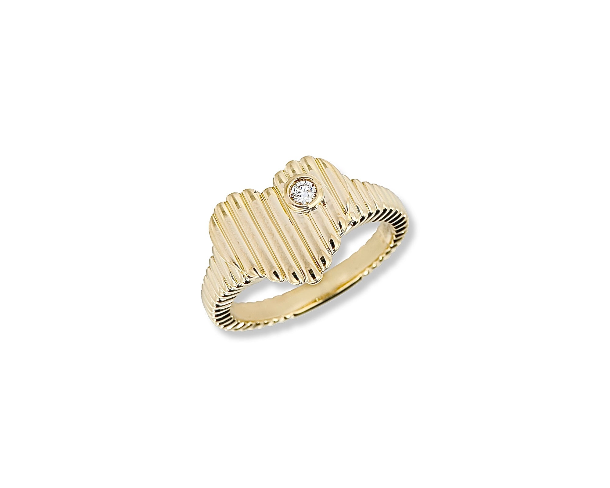 Diamond Heart Dot Ring