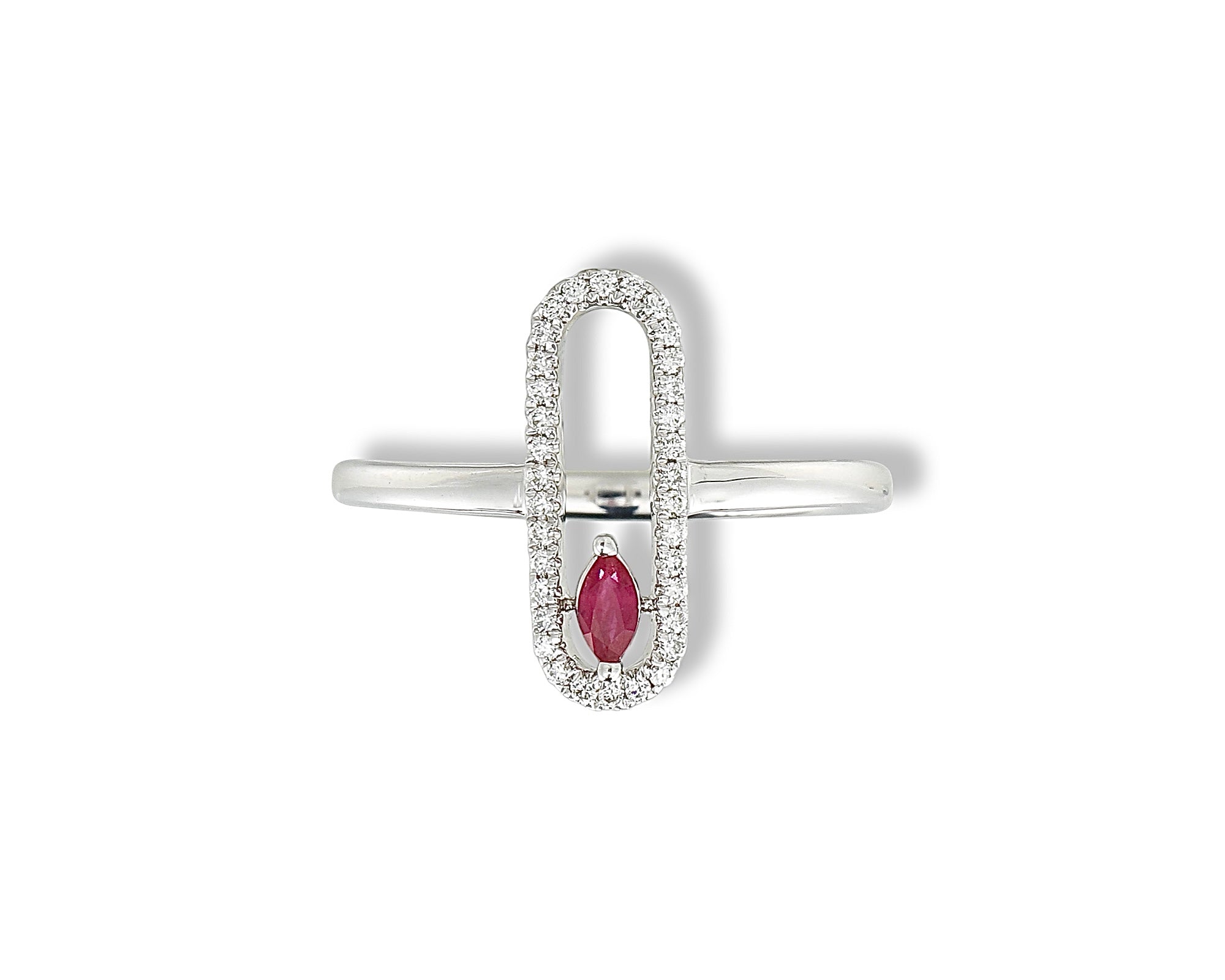 Mini Ruby Oval Ring