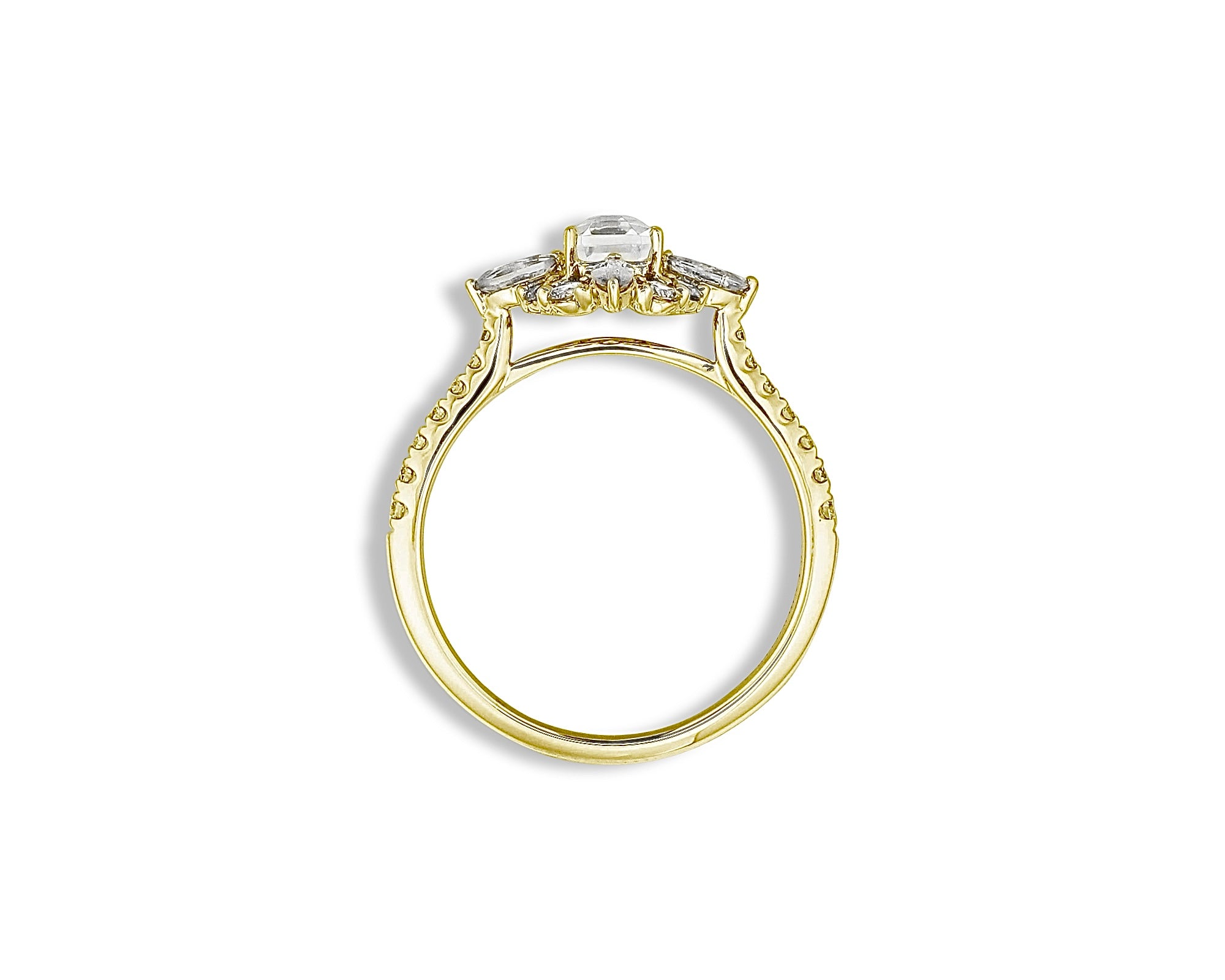 Diamond Moonstone Ring