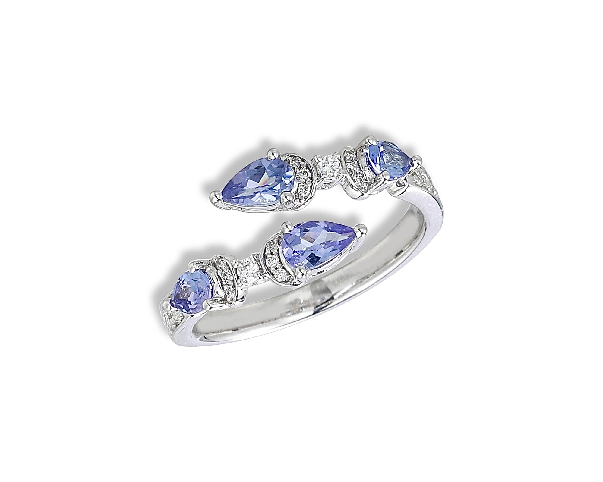 Butterfly Cross Tanzanite Ring